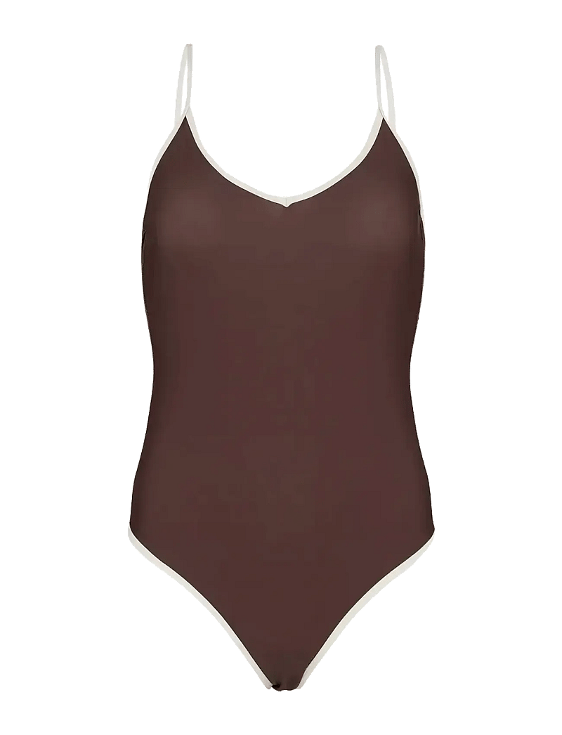 Becksöndergaard - Contrast Bea Swimsuit - swimsuits - hot fudge brown - 1