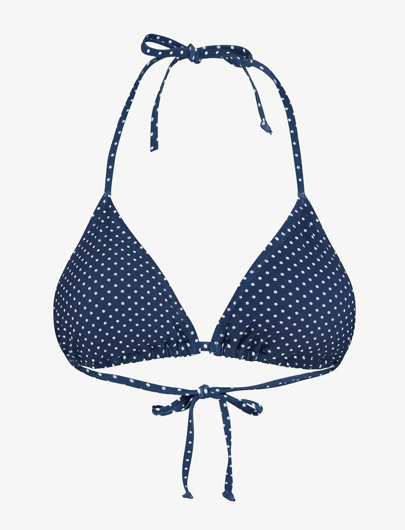 Becksöndergaard - Polka Dot Bel Bikini Top - trekantsbikinier - navy blue - 1