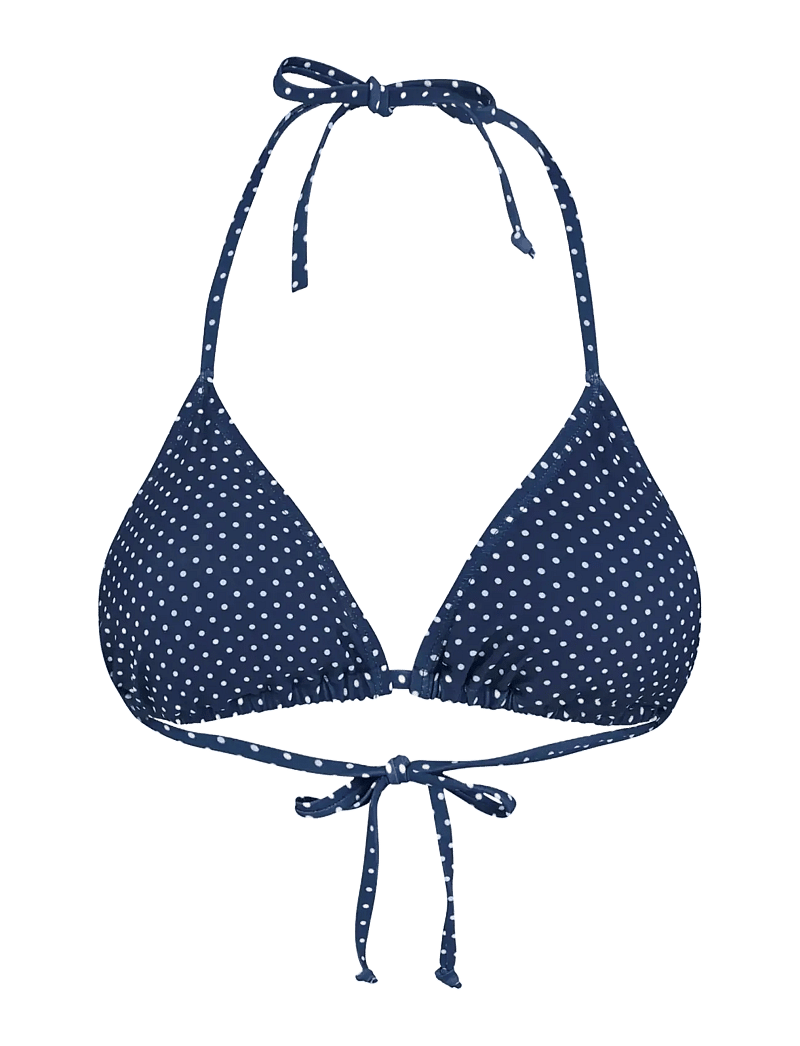 Becksöndergaard - Polka Dot Bel Bikini Top - trekantsbikinier - navy blue - 1