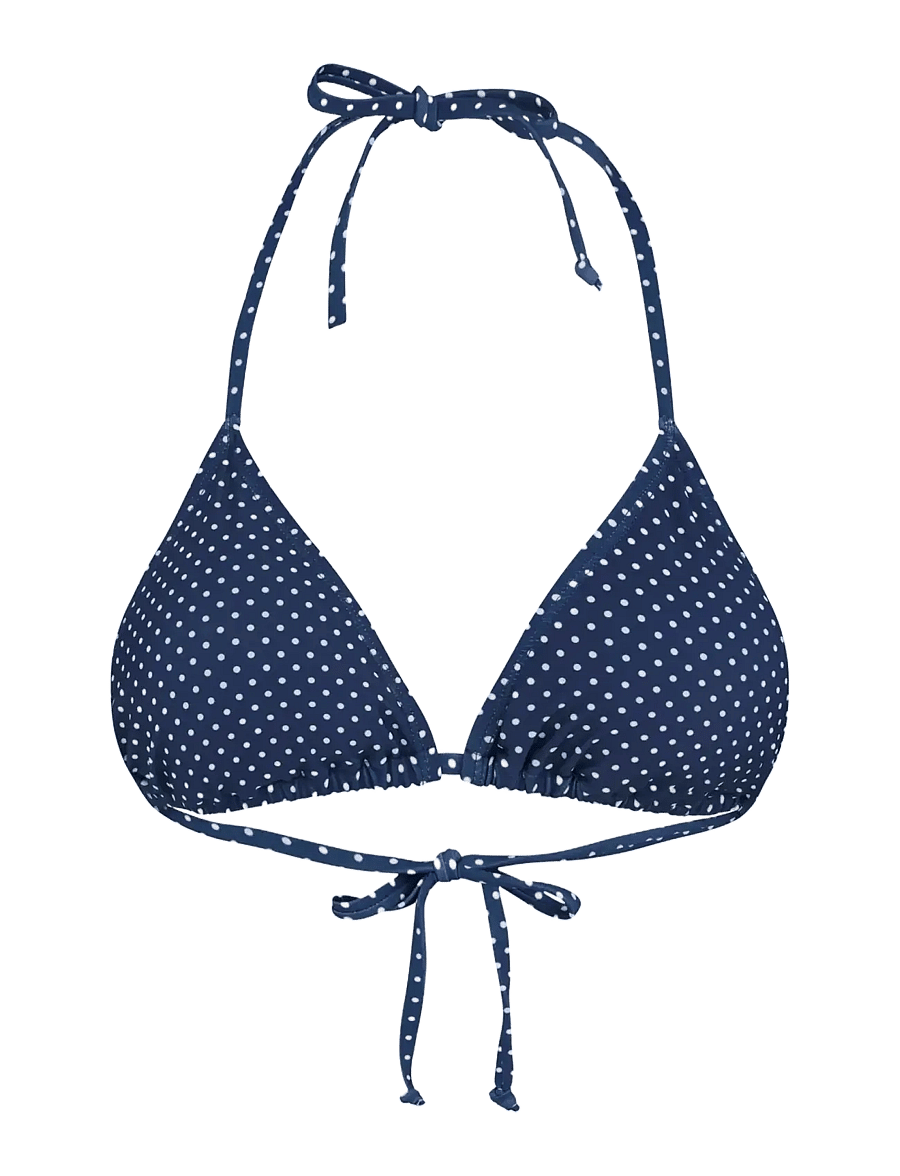 Becksöndergaard - Polka Dot Bel Bikini Top - triangelformad bikinis - navy blue - 1