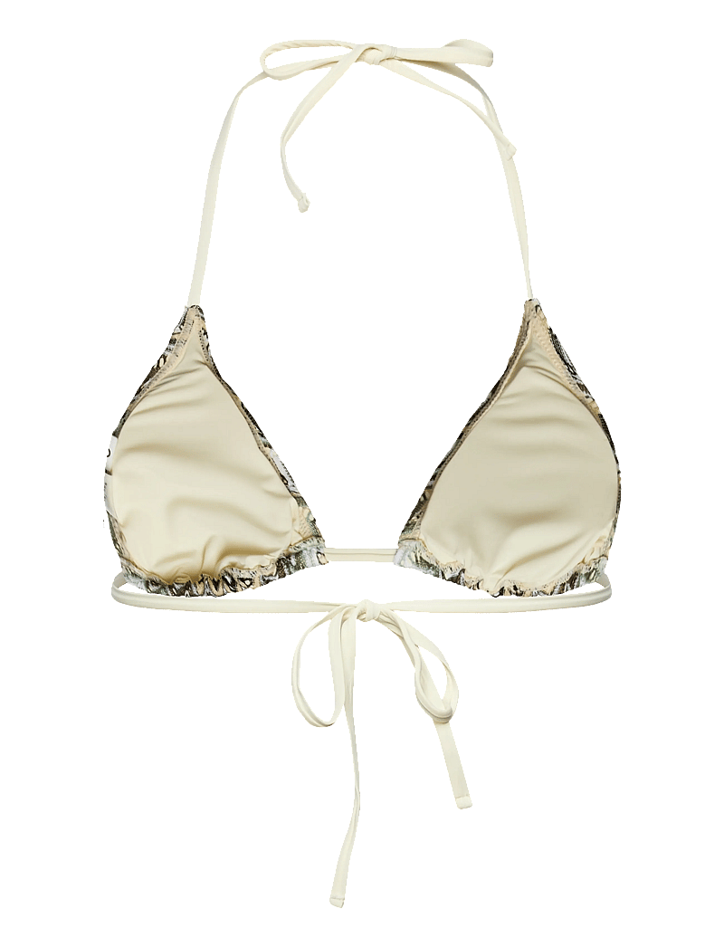 Becksöndergaard - Amber Bel Bikini Top - kolmnurksed bikiinide ülaosad - beetle green - 1