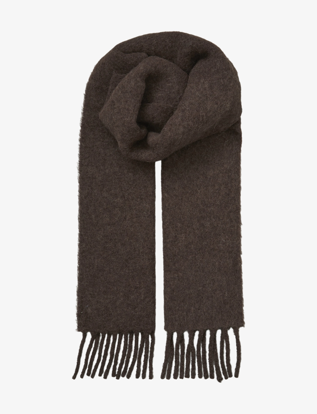 Solid Yuta Scarf - HOT FUDGE BROWN