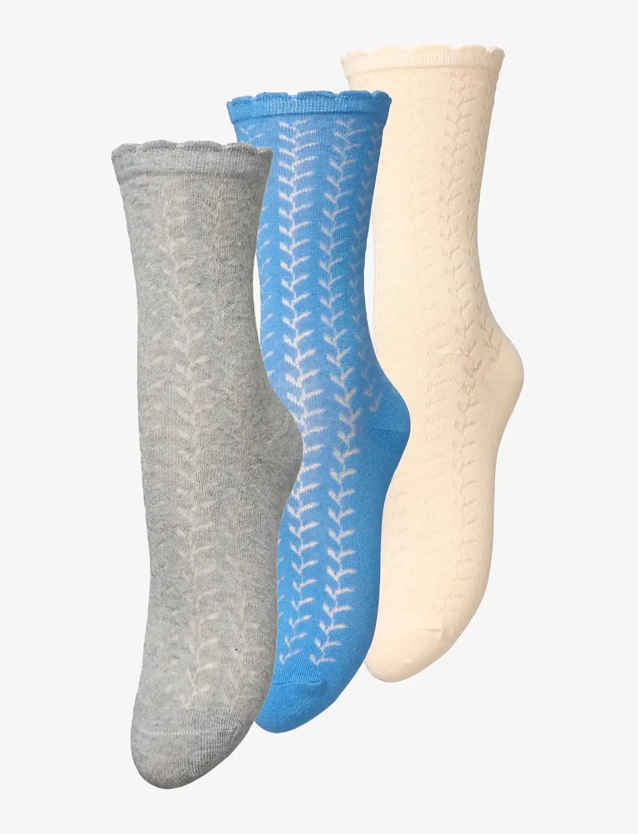 Becksöndergaard - Leofa Cotta Sock 3 Pack - crew-socken - grey/off-white/blue - 0