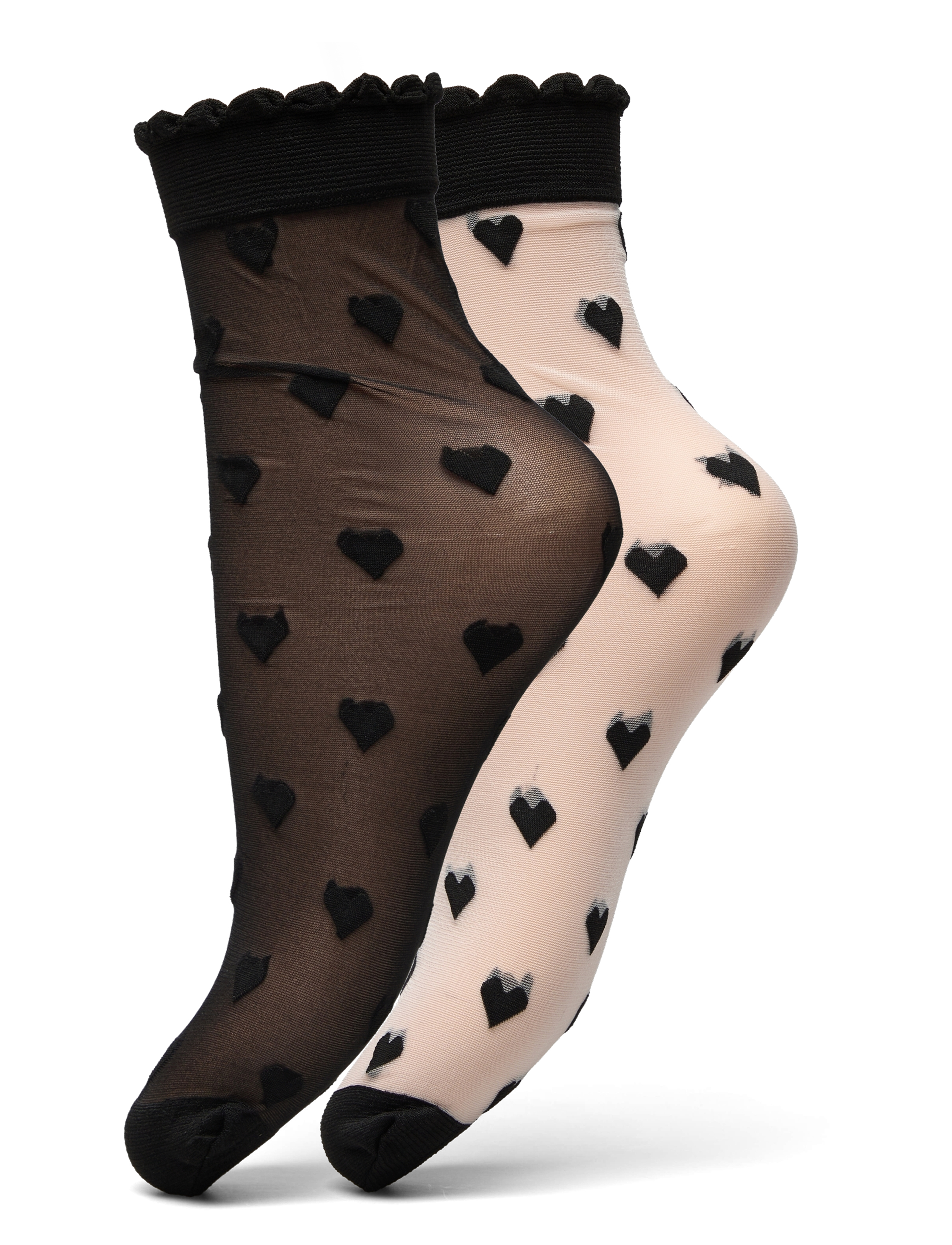 Becksöndergaard - Dagmar Hearts Sock 2 Pack - black/black - 0