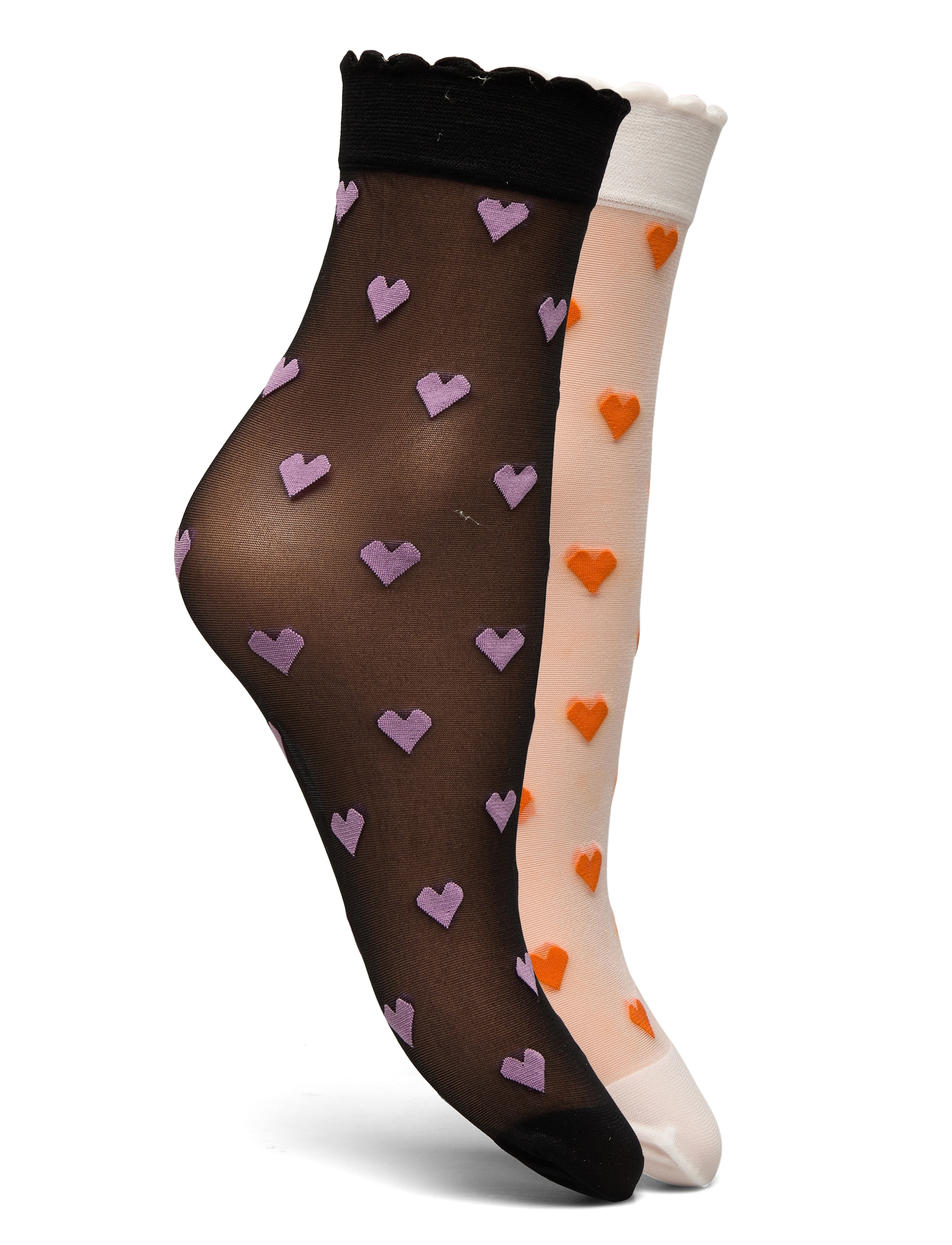 Becksöndergaard - Dagmar Hearts Sock 2 Pack - black/white - 1