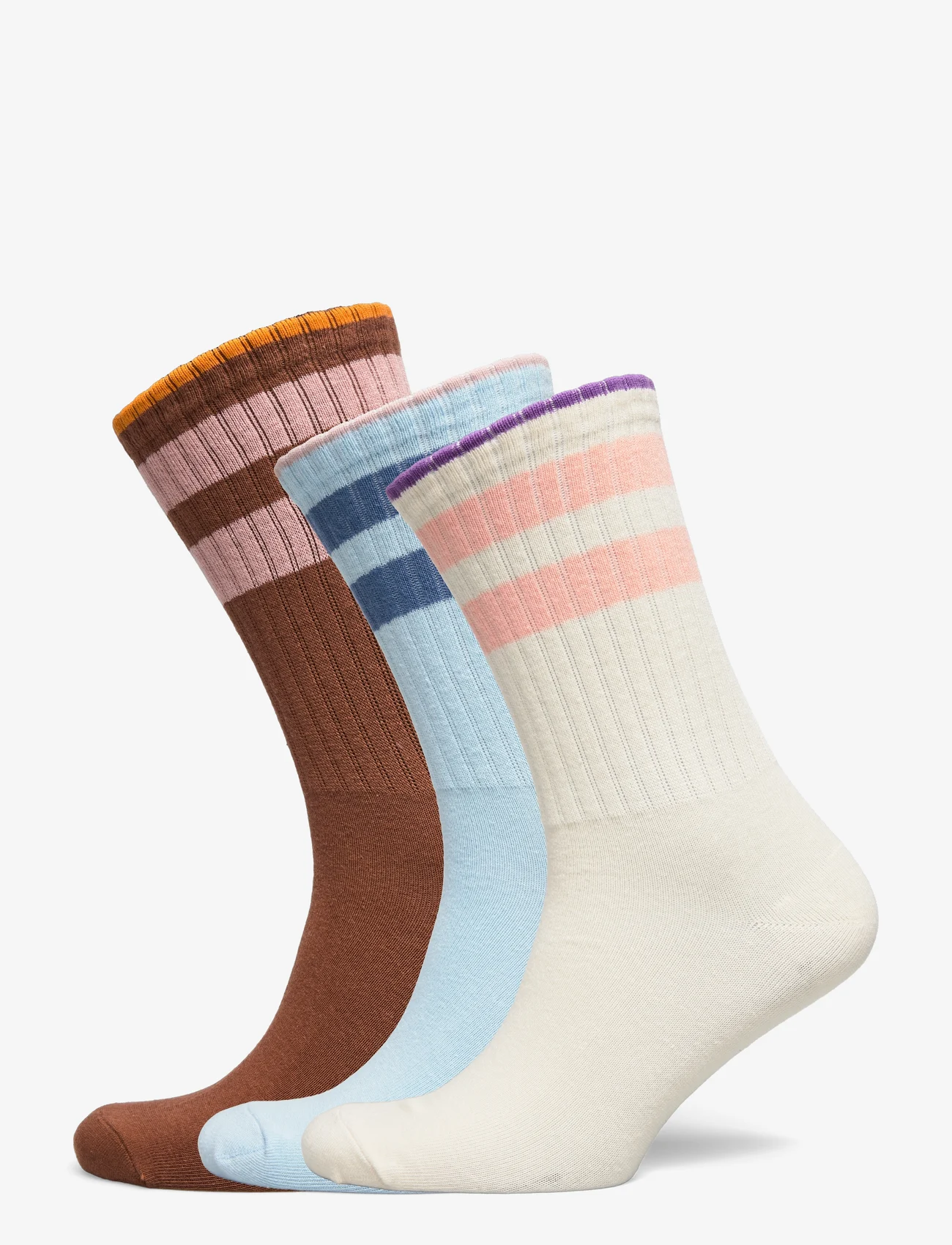 Becksöndergaard - Tenna Thick Sock 3 Pack - alhaisimmat hinnat - white/blue/brown - 0