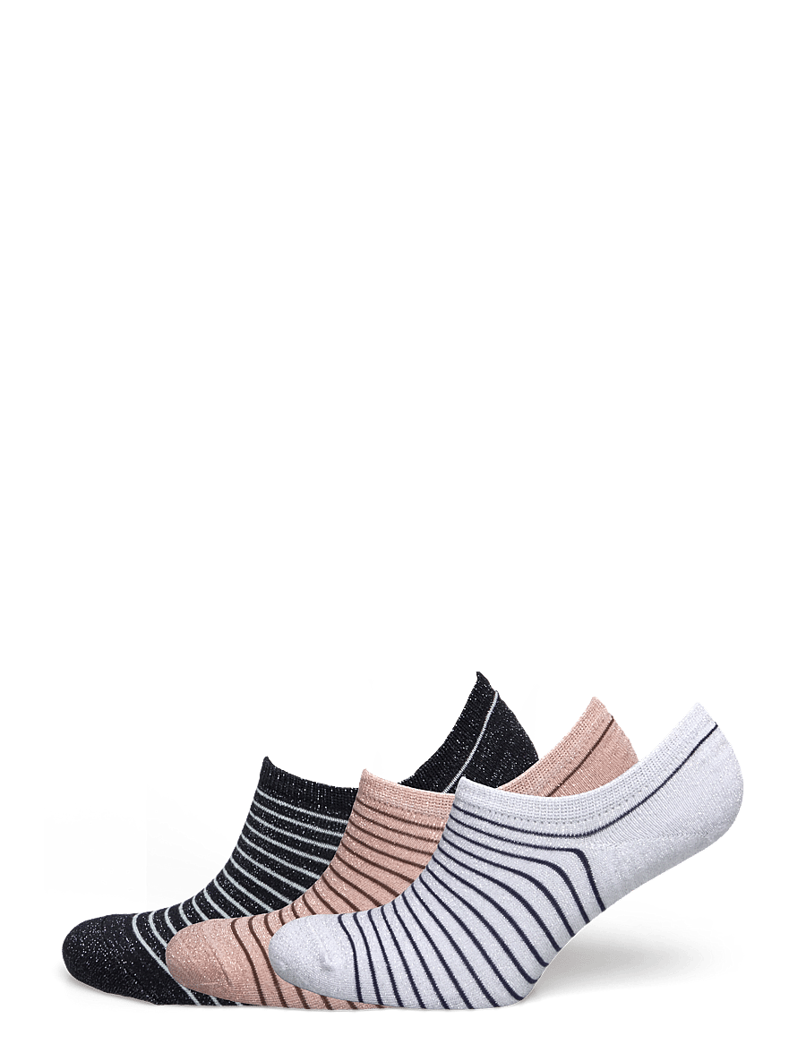 Becksöndergaard - Stripe Glitter Sneakie Sock 3 Pack - nilkkasukat - white/blue/rose - 0