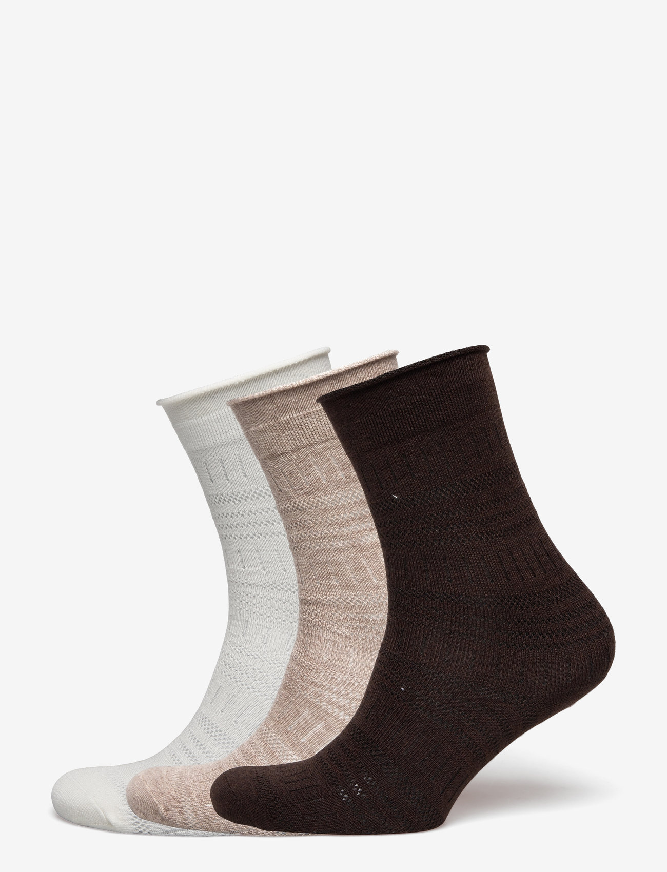 Becksöndergaard - Lucretia Wola Sock 3 Pack - white/beige/brown - 0