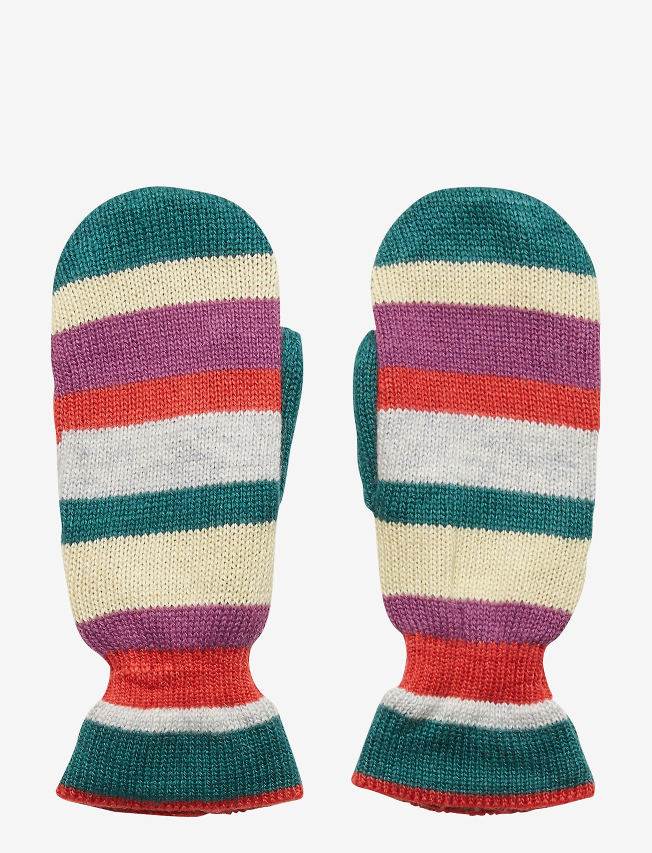 Becksöndergaard - Emerald Lovely Stripes Mittens - petrol - 0