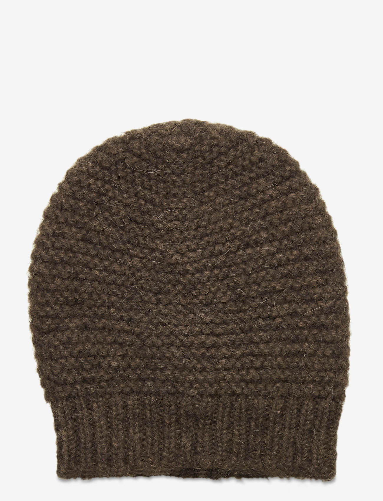Jade Wool Mix Beanie - MELANGE BROWN
