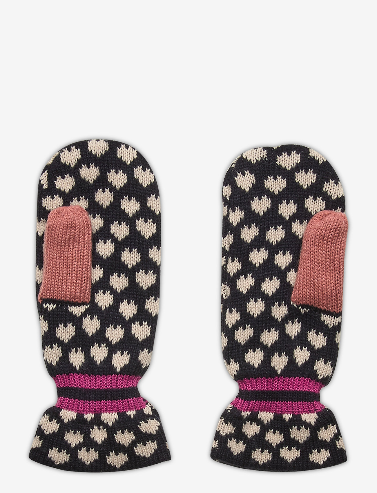 Becksöndergaard - Hearts Emerald Mittens - night sky - 1