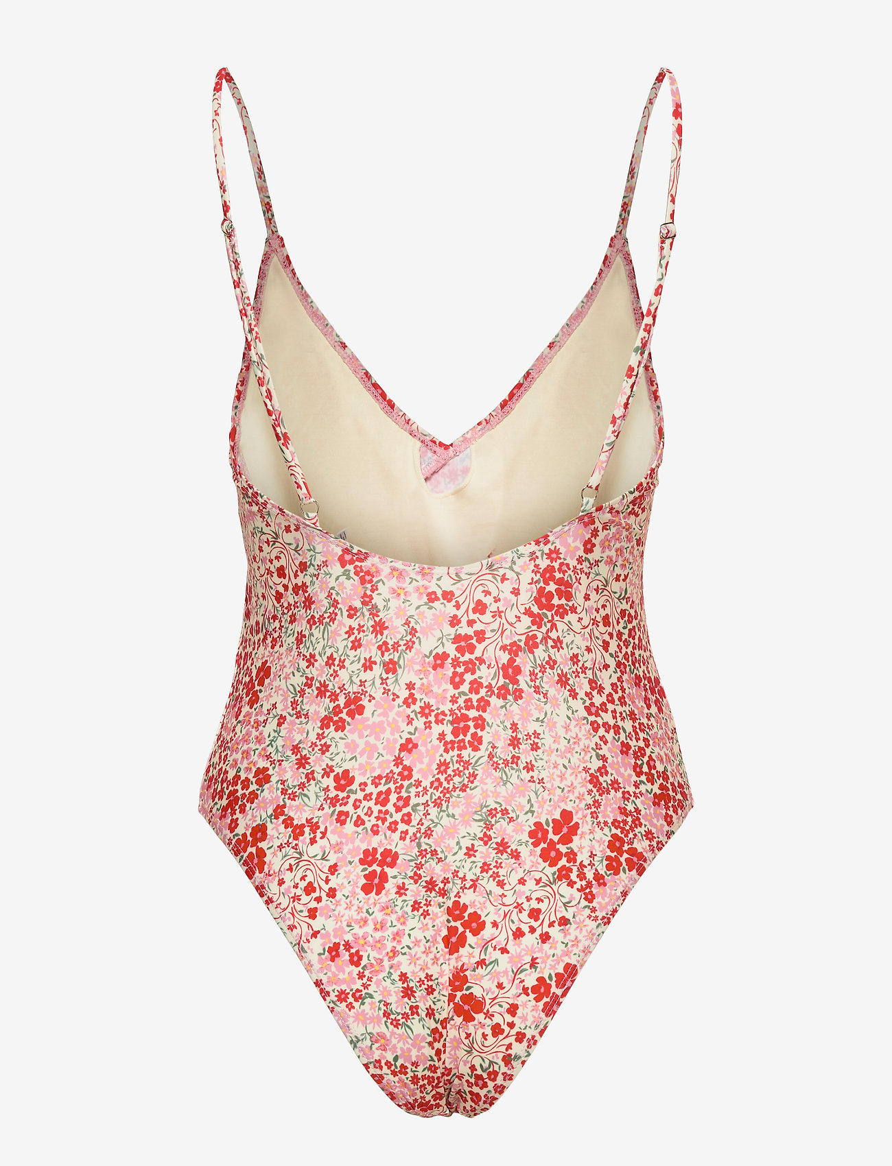 Becksöndergaard - Flofield Frill Swimsuit - fiery red - 1