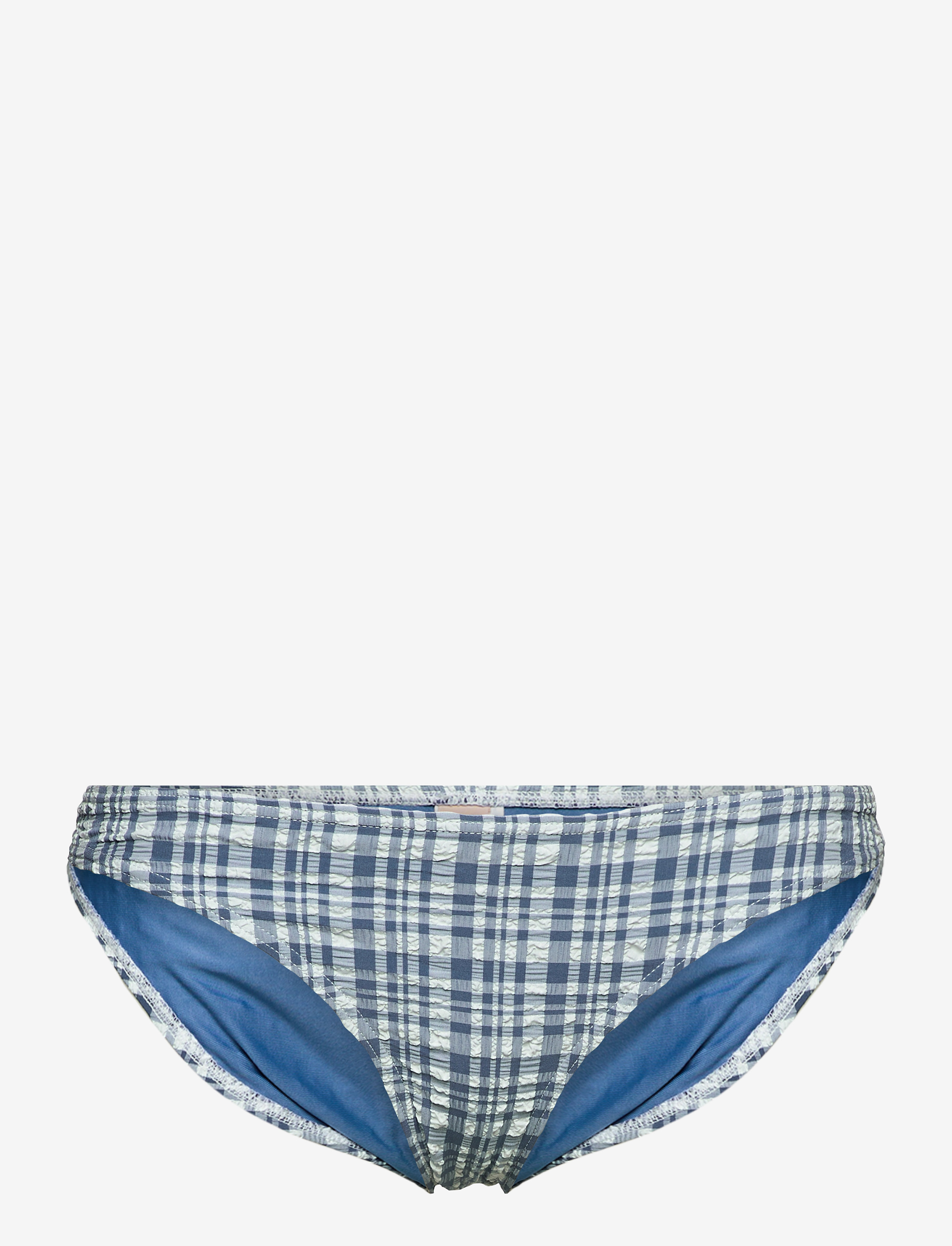Becksöndergaard Eli Bikini Bottom, Gingham Bikinibuks, Blå, Str: XL