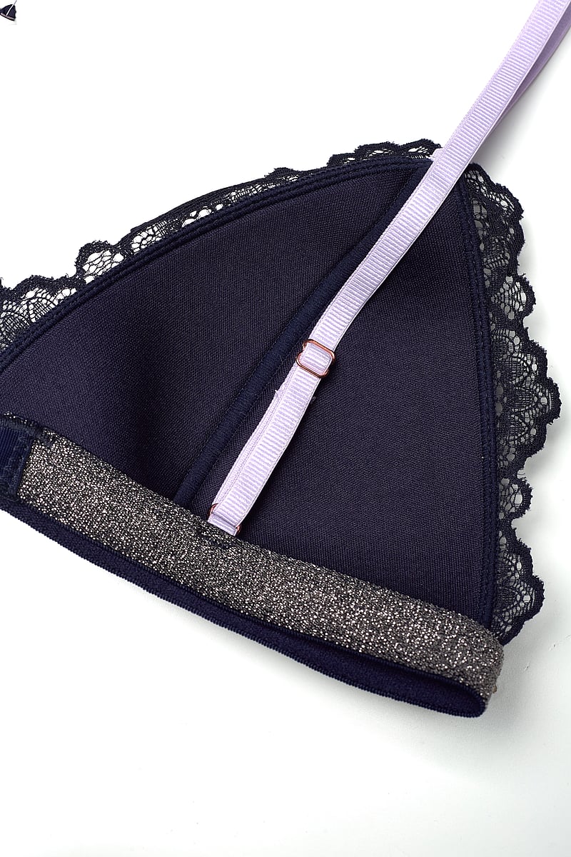 Becksöndergaard - Wave Lace Tyla Bra - rinnahoidja - dark blue - 3