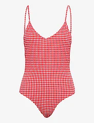 Becksöndergaard - Seersucker Bea Swimsuit - swimsuits - cherry tomato - 0