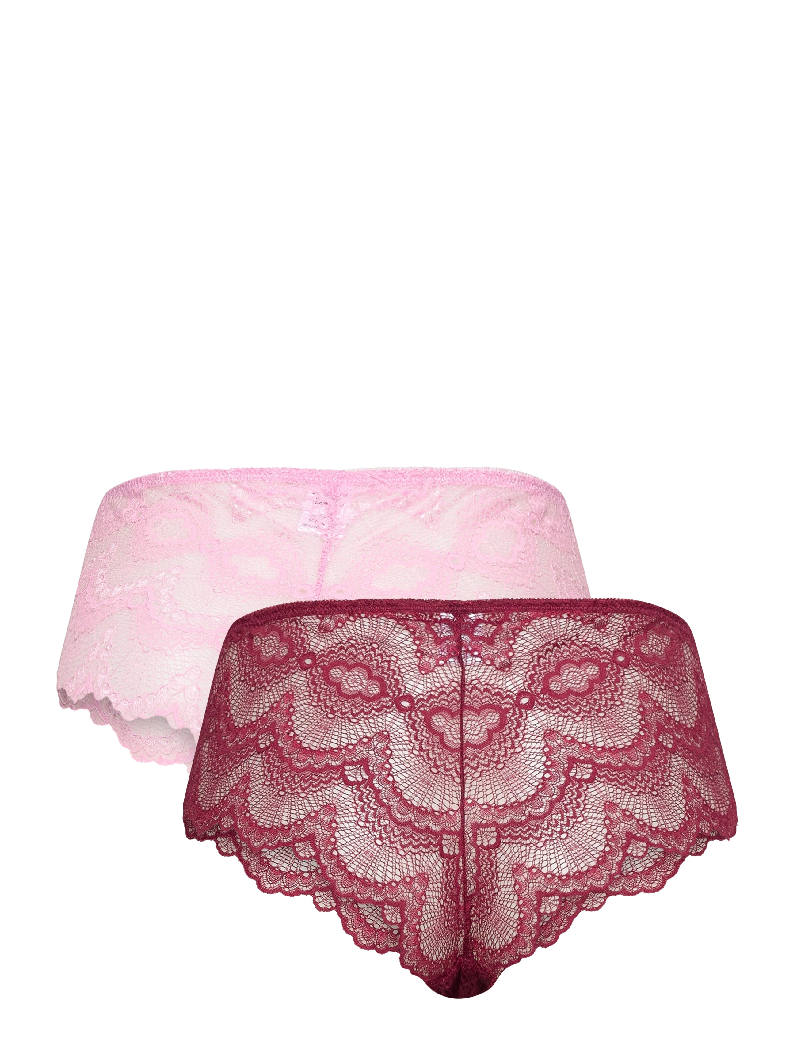 Becksöndergaard - Wave Lace Cassia Hipster 2 Pack - kvinder - mauve/zinfandel - 2