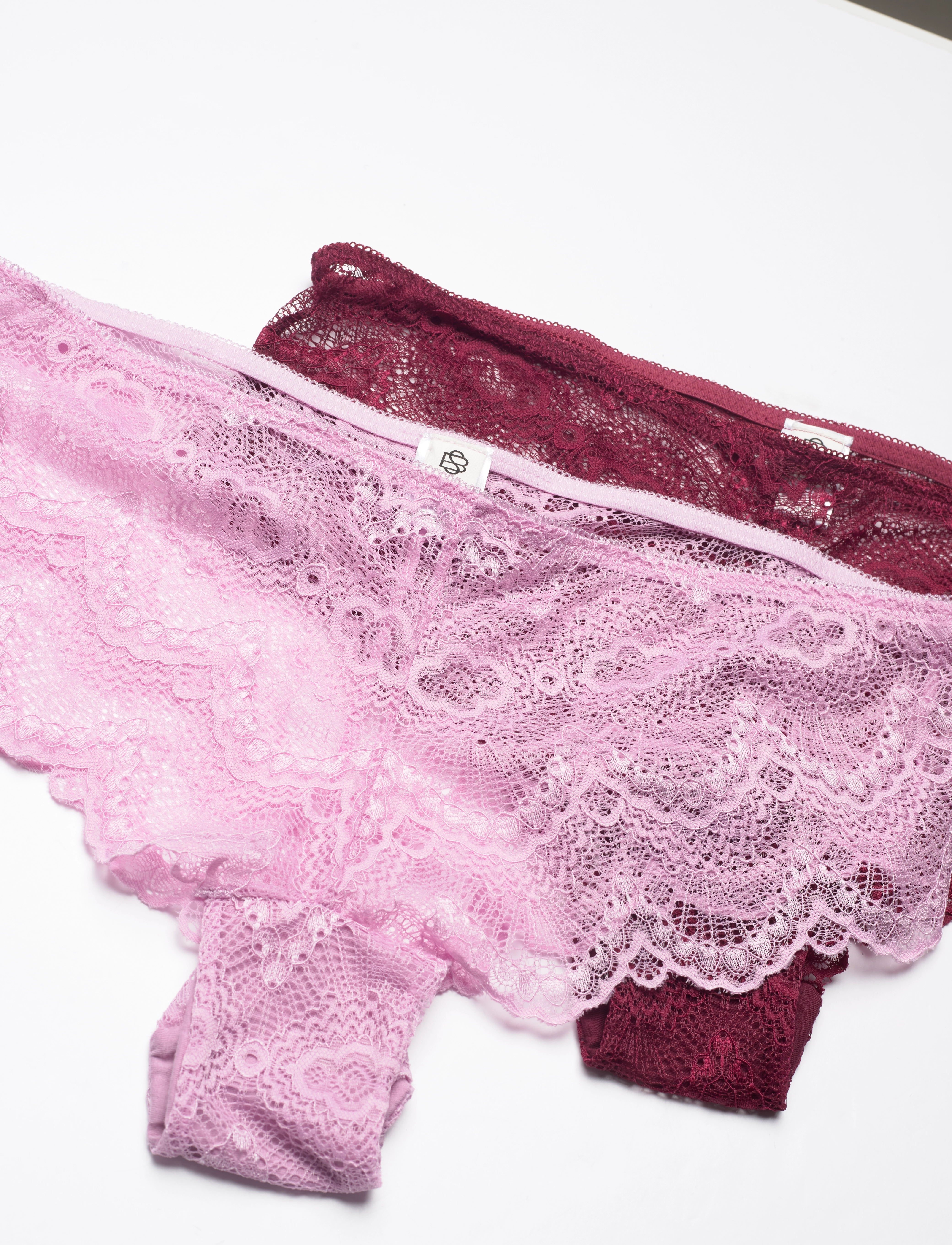 Becksöndergaard - Wave Lace Cassia Hipster 2 Pack - kvinder - mauve/zinfandel - 1
