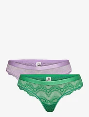 Becksöndergaard - Wave Lace Codie Cheeky 2 Pack - naised - orchid bloom/green - 0