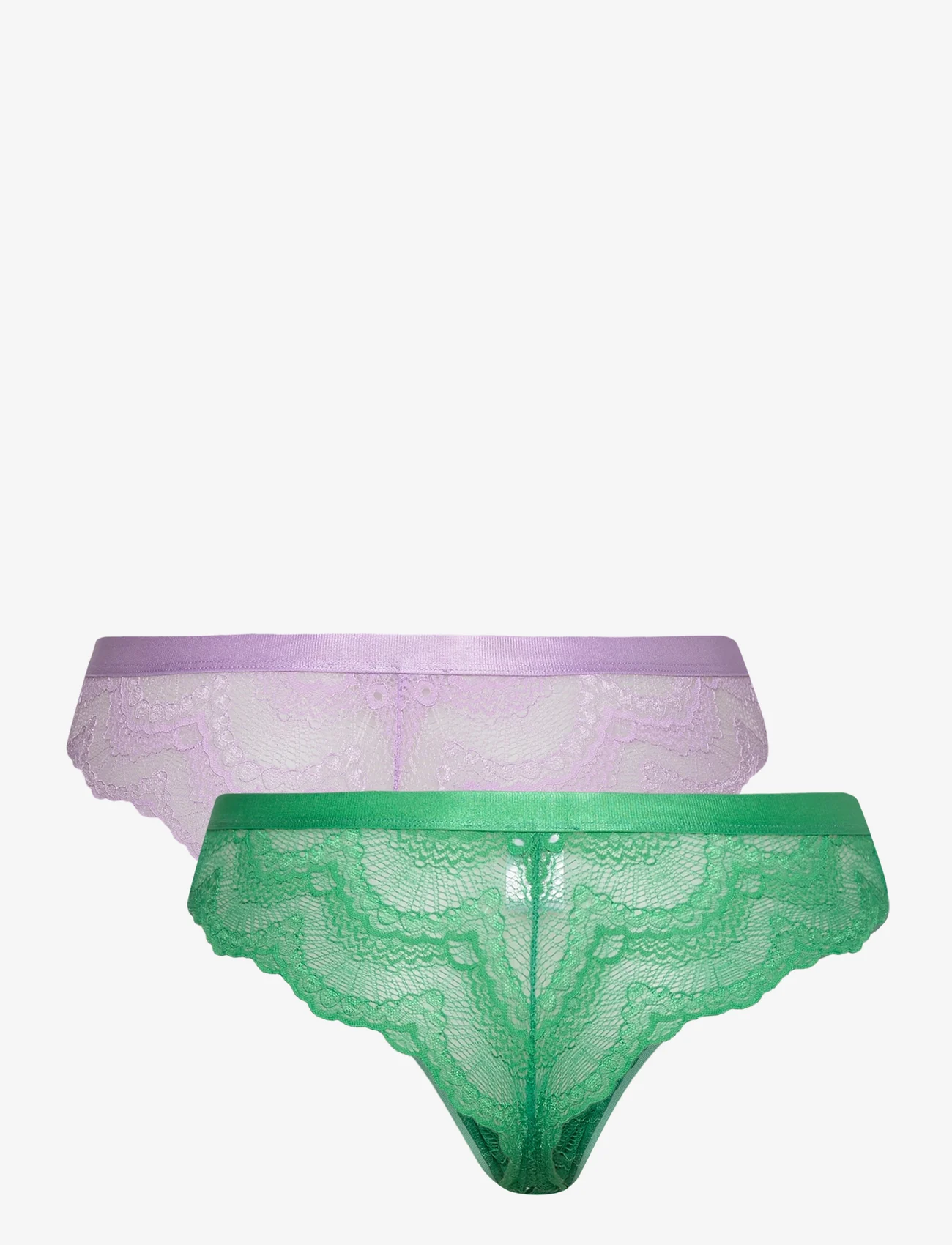 Becksöndergaard - Wave Lace Codie Cheeky 2 Pack - naised - orchid bloom/green - 1
