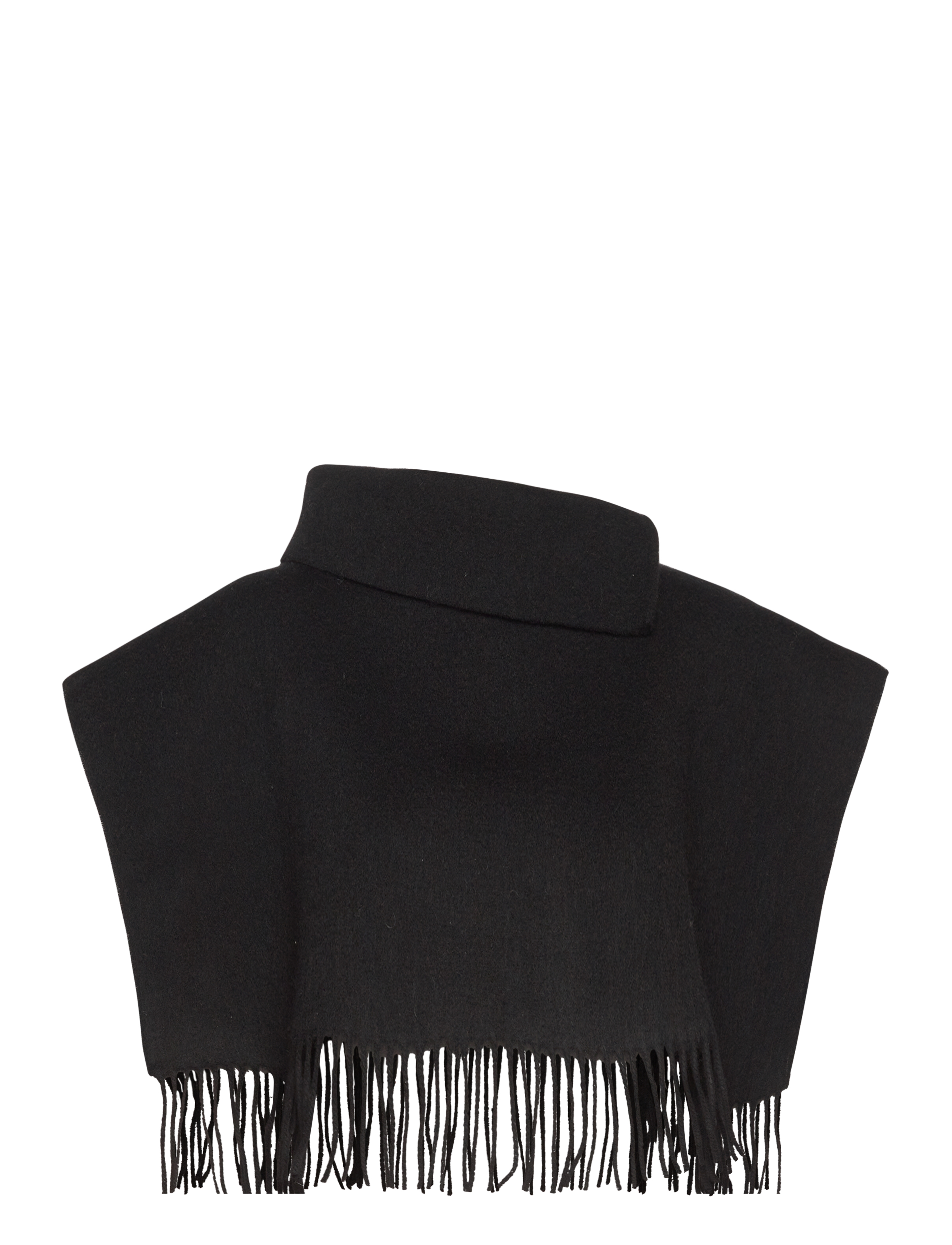 Solid Crystal Poncho - BLACK