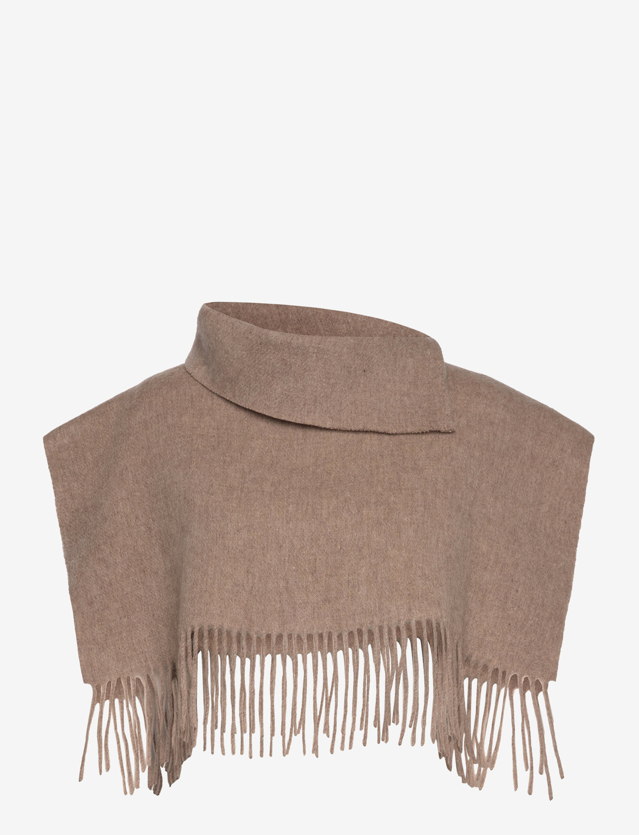 Becksöndergaard - Solid Crystal Poncho - dark beige melange - 0