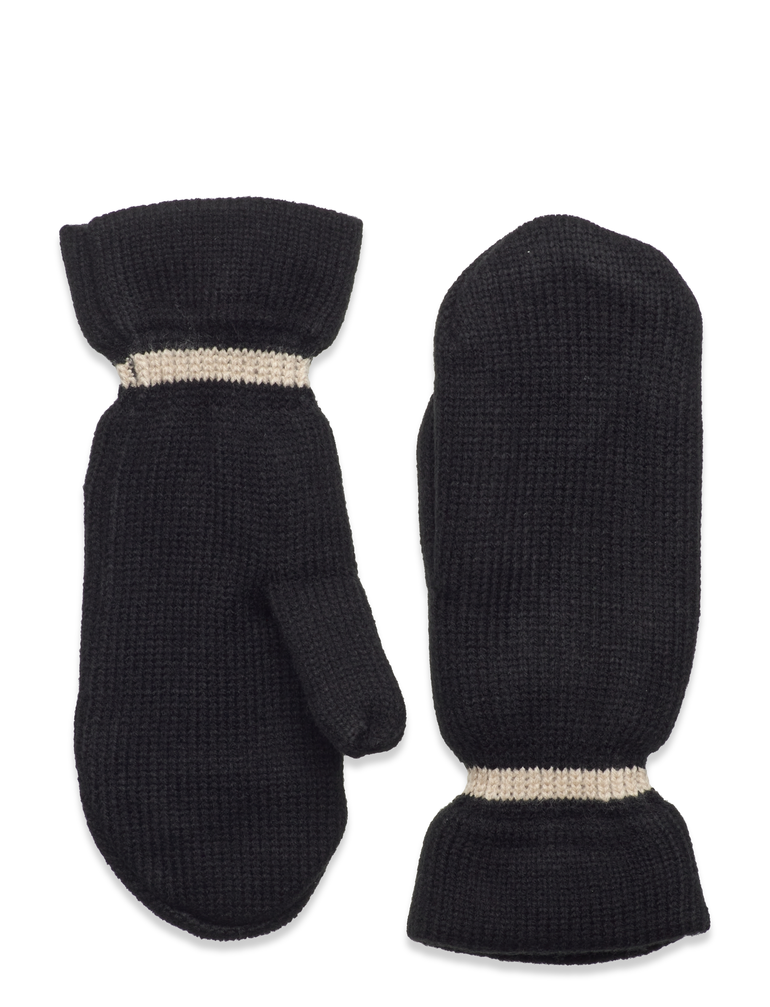 Solid Emerald Mittens - BLACK