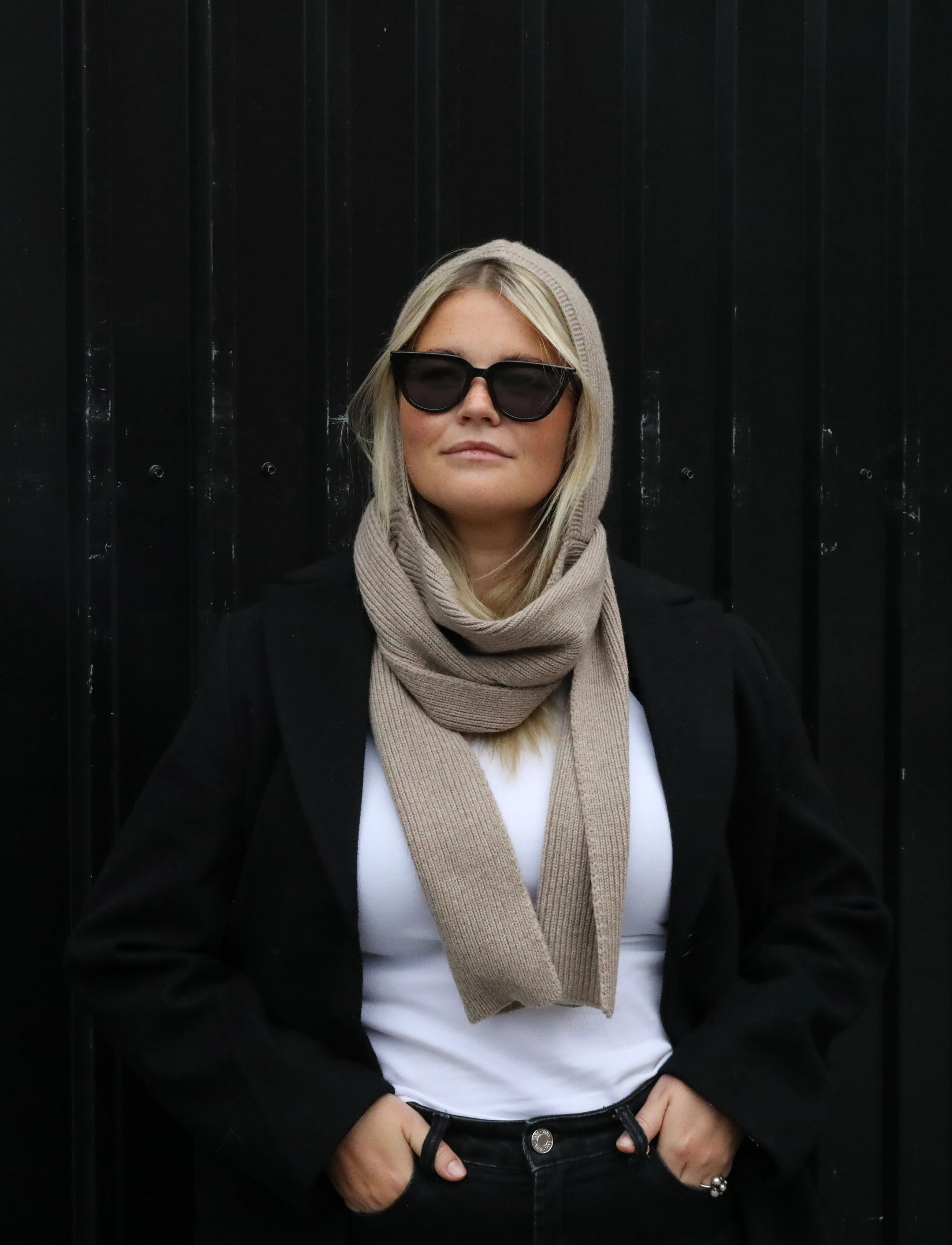 Becksöndergaard - Matty Combo Scarf - dark beige melange - 1