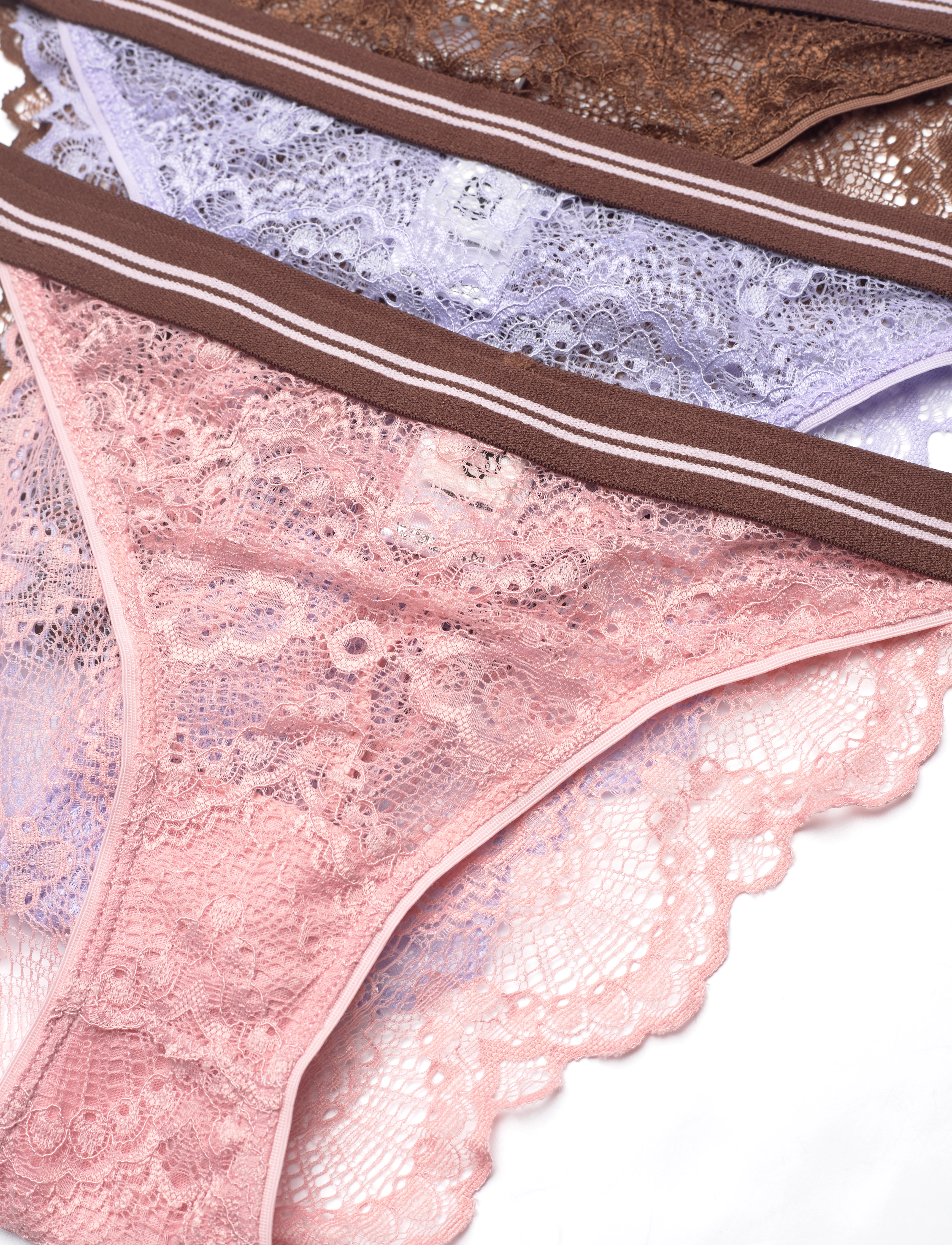 Becksöndergaard - Wave Lace Ray Tanga 3 Pack - briefs - brown/rose/lavender - 1