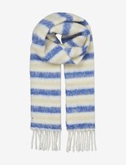 Becksöndergaard - Stripe Yuta Scarf - winter scarves - sodalite blue - 0
