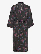 Ivoria Floral Luelle Kimono - BLACK