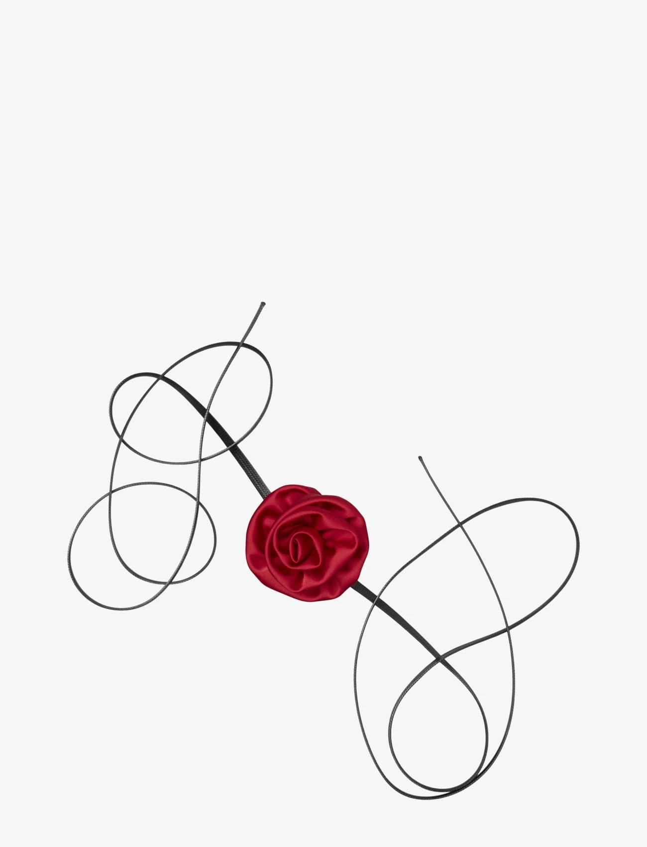 Becksöndergaard - Luster Flower Choker - statement necklaces - fiery red - 0