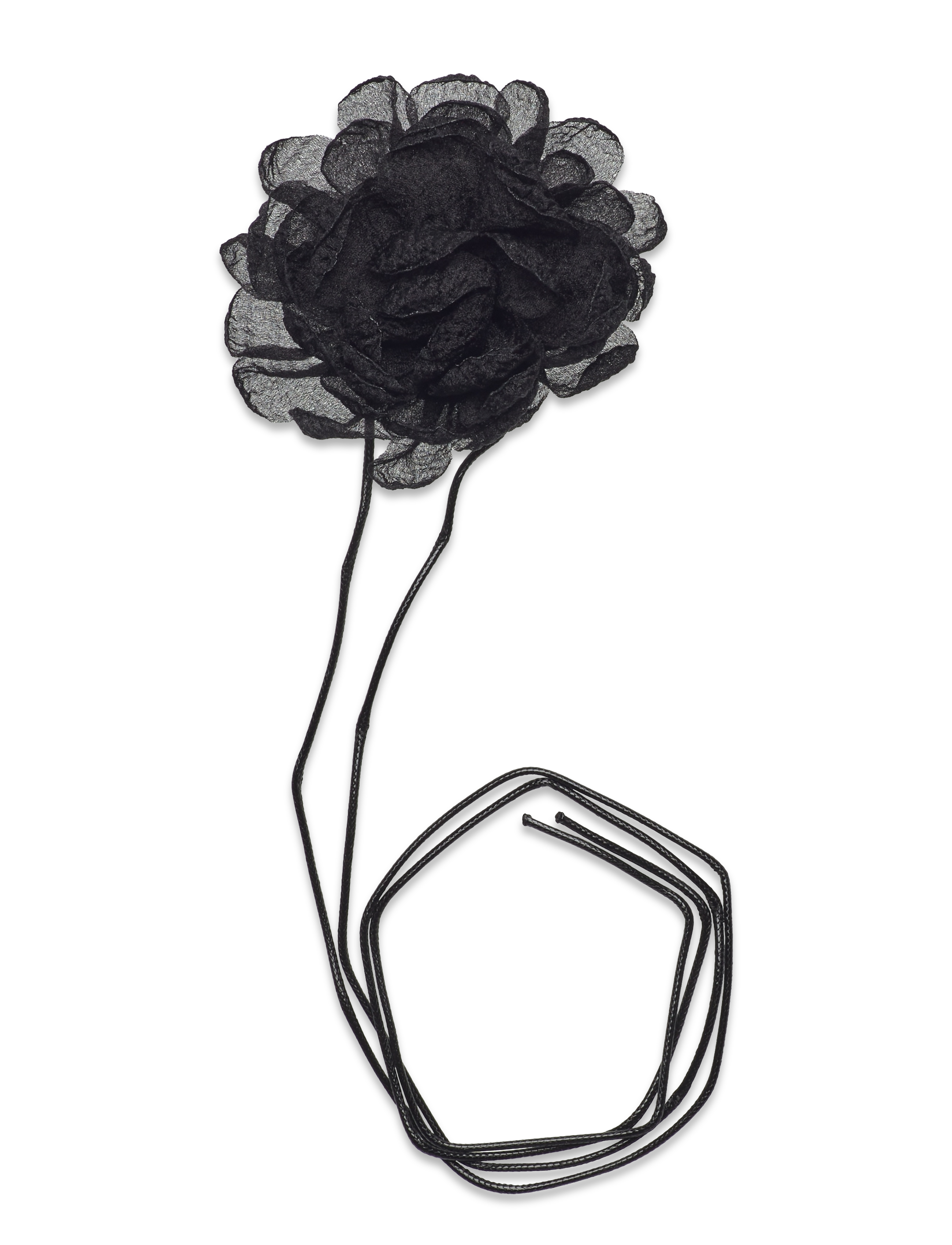 Fiore Flower Choker - BLACK