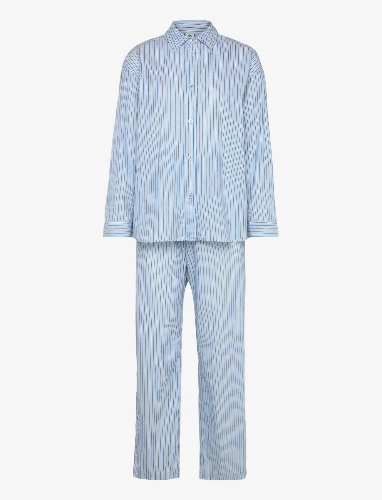 Becksöndergaard - Stripel Pyjamas Set - geburtstagsgeschenke - clear blue sky - 0