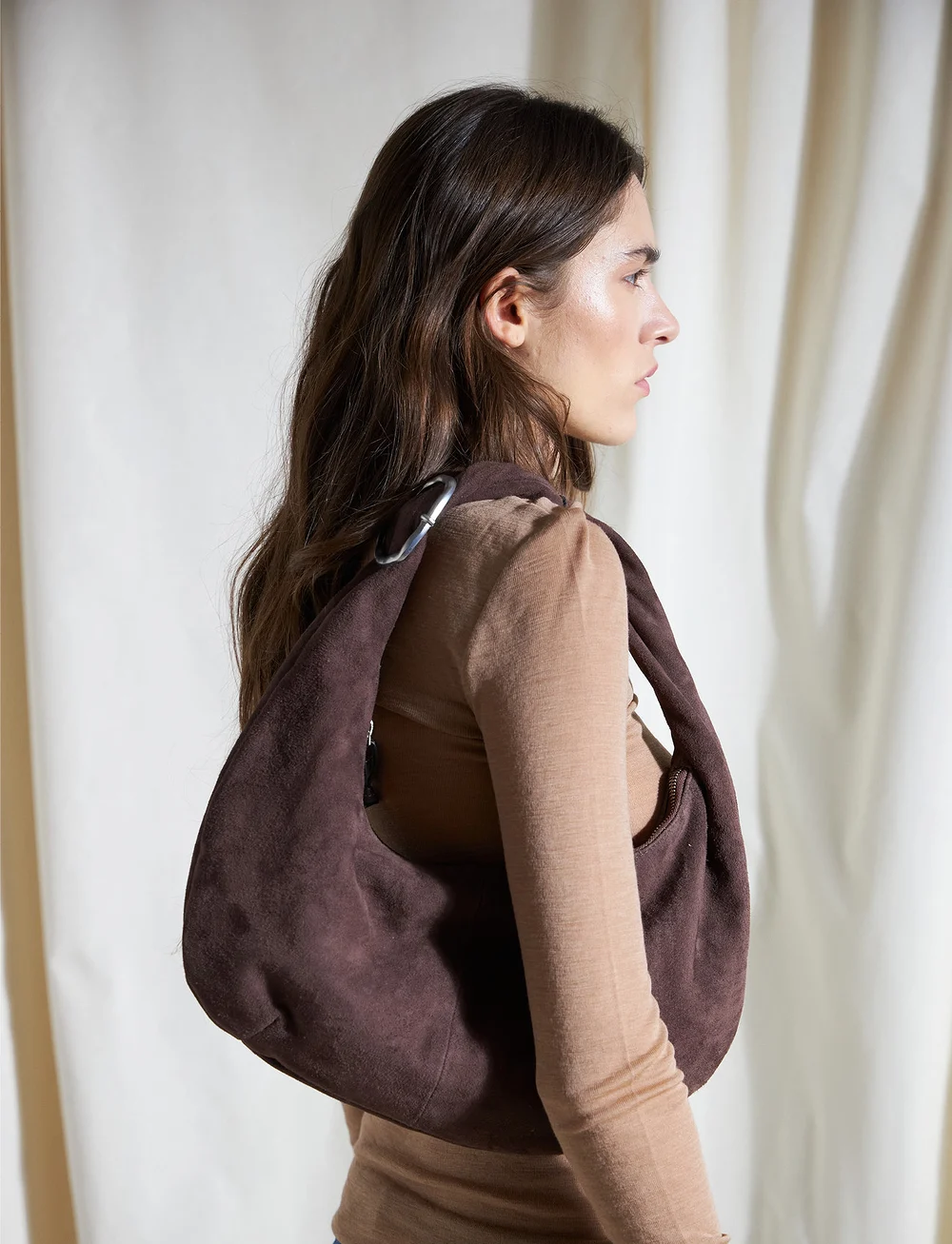 Becksöndergaard - Suede Lona Small Bag - speciella tillfällen - hot fudge brown - 0