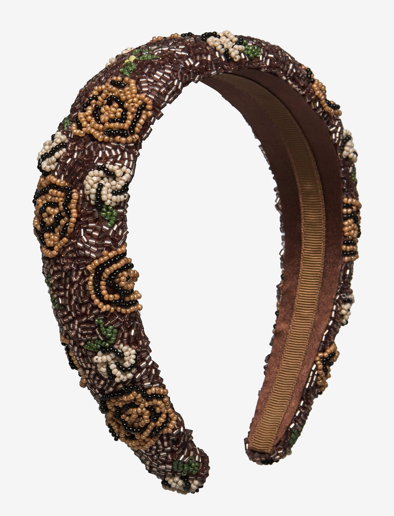 Becksöndergaard - Florian Wide Beaded Hairbrace - Élastiques pour cheveux - cinnamon brown - 1