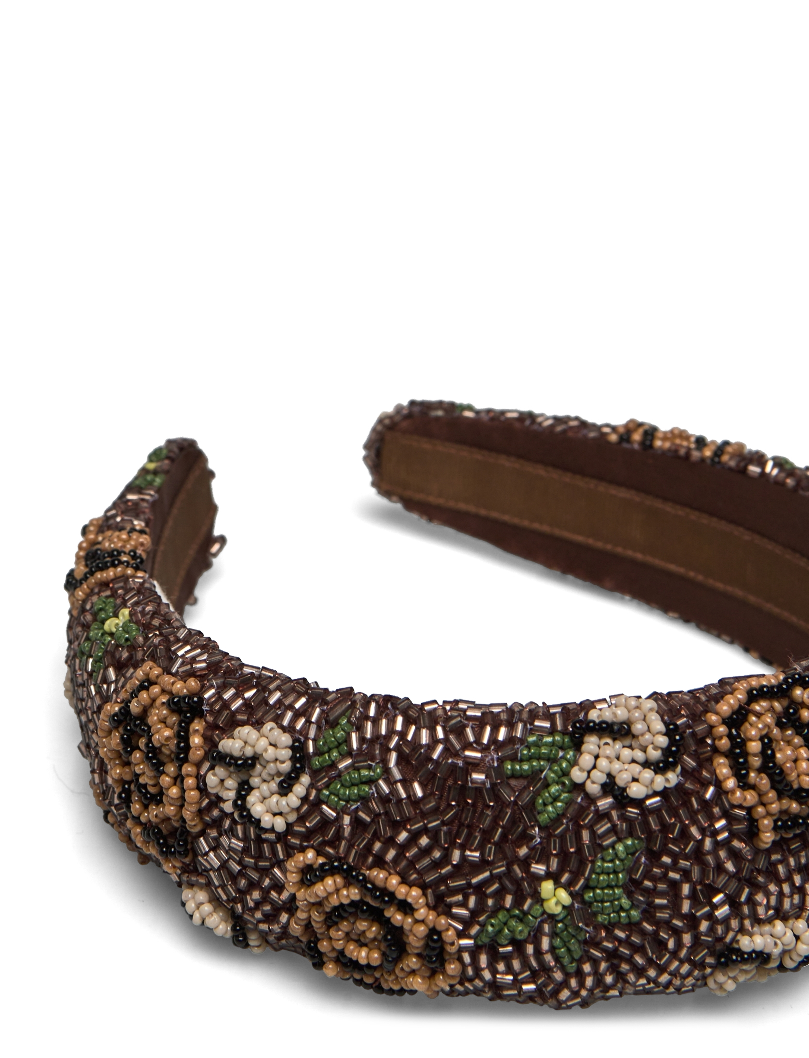 Becksöndergaard - Florian Wide Beaded Hairbrace - cinnamon brown - 3