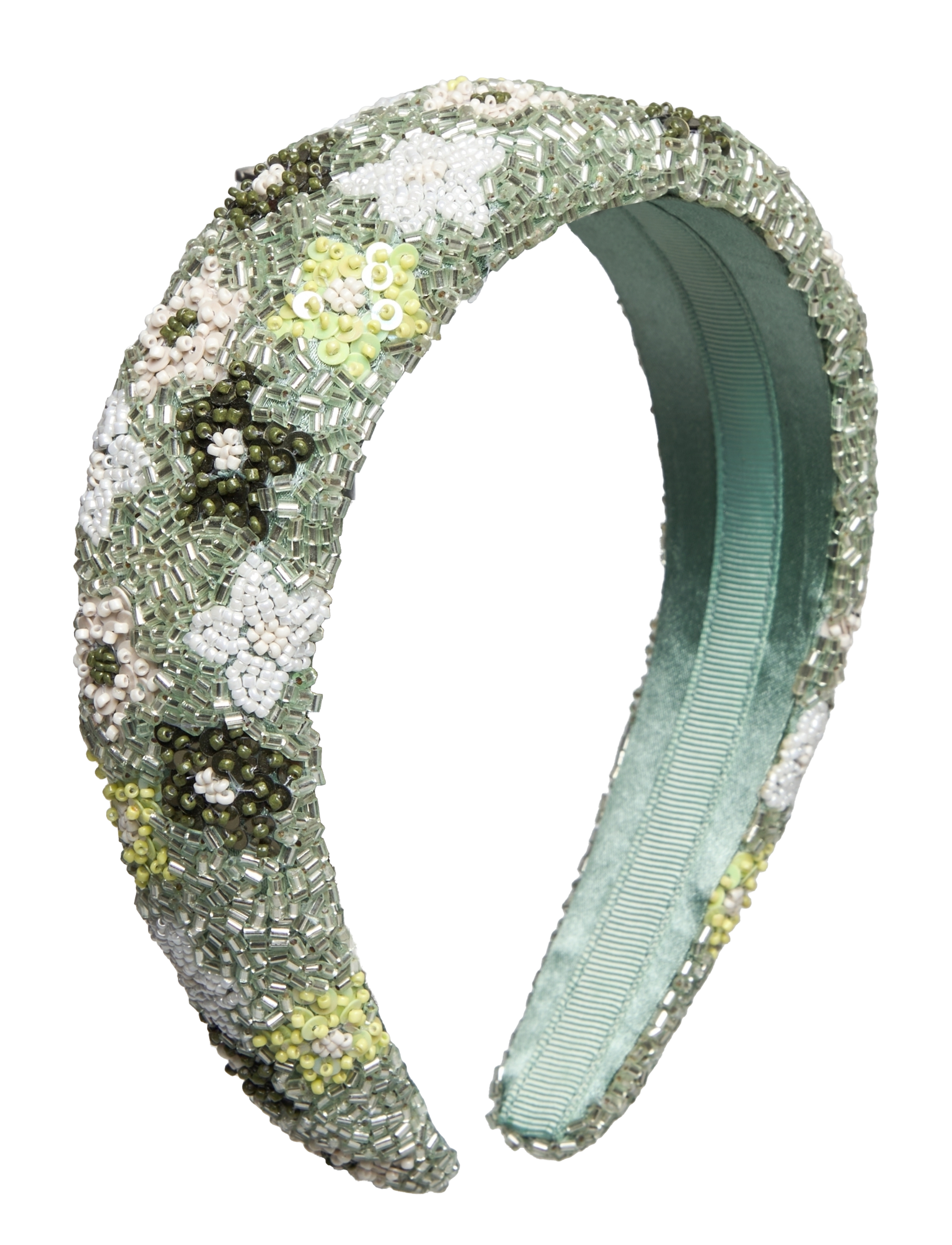 Becksöndergaard - Olina Wide Beaded Hairbrace - sage green - 1