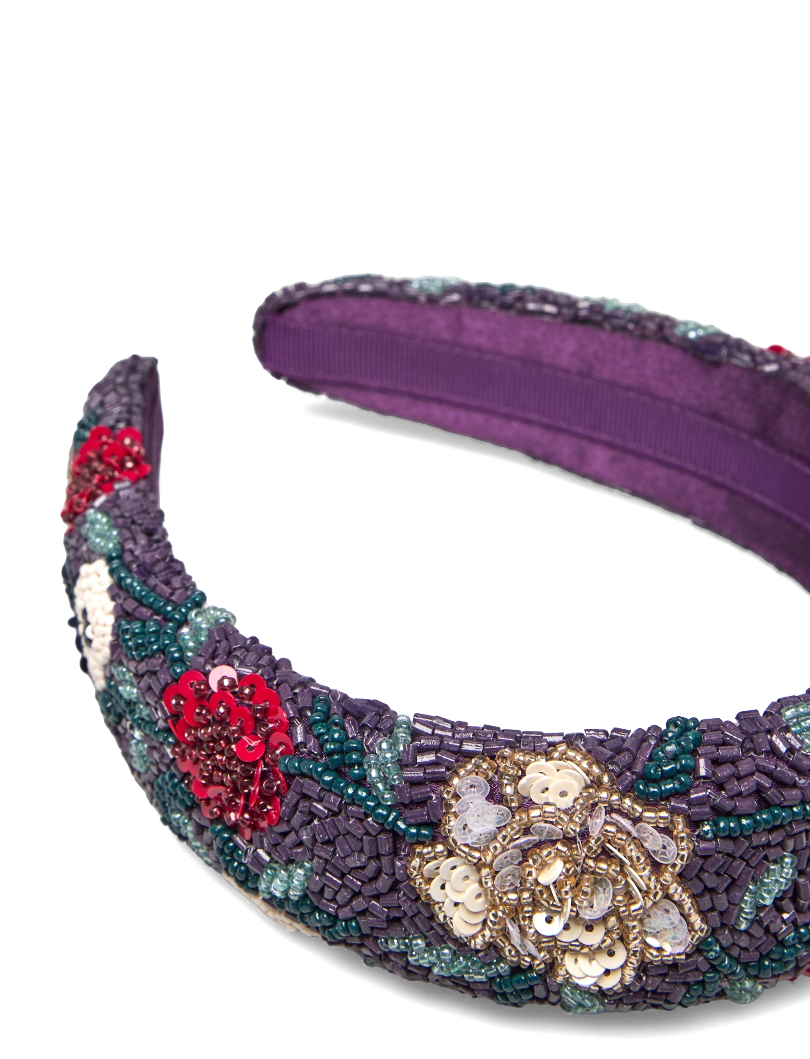 Becksöndergaard - Wintery Wide Beaded Hairbrace - plum perfect - 2