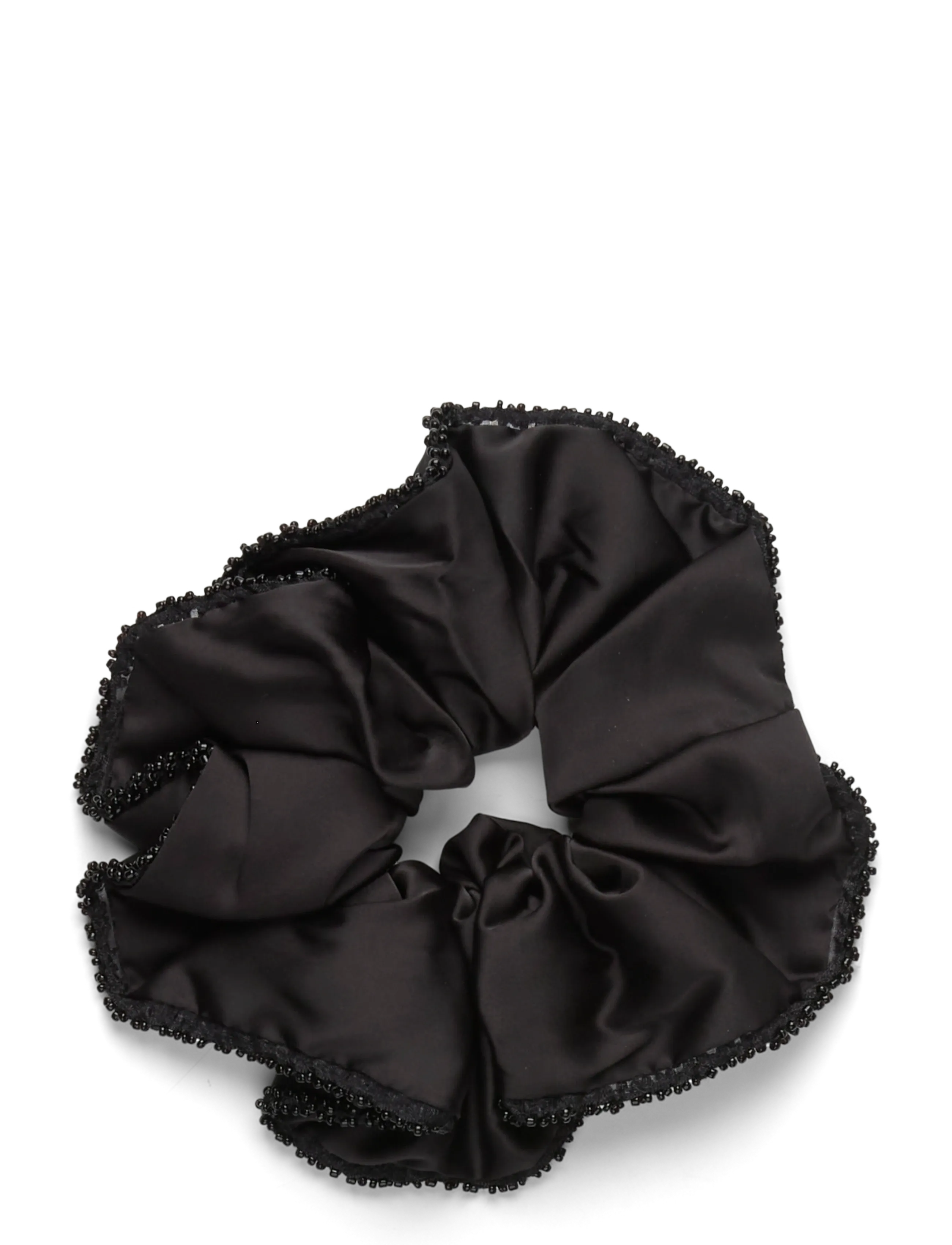 Luster Bead Scrunchie - BLACK