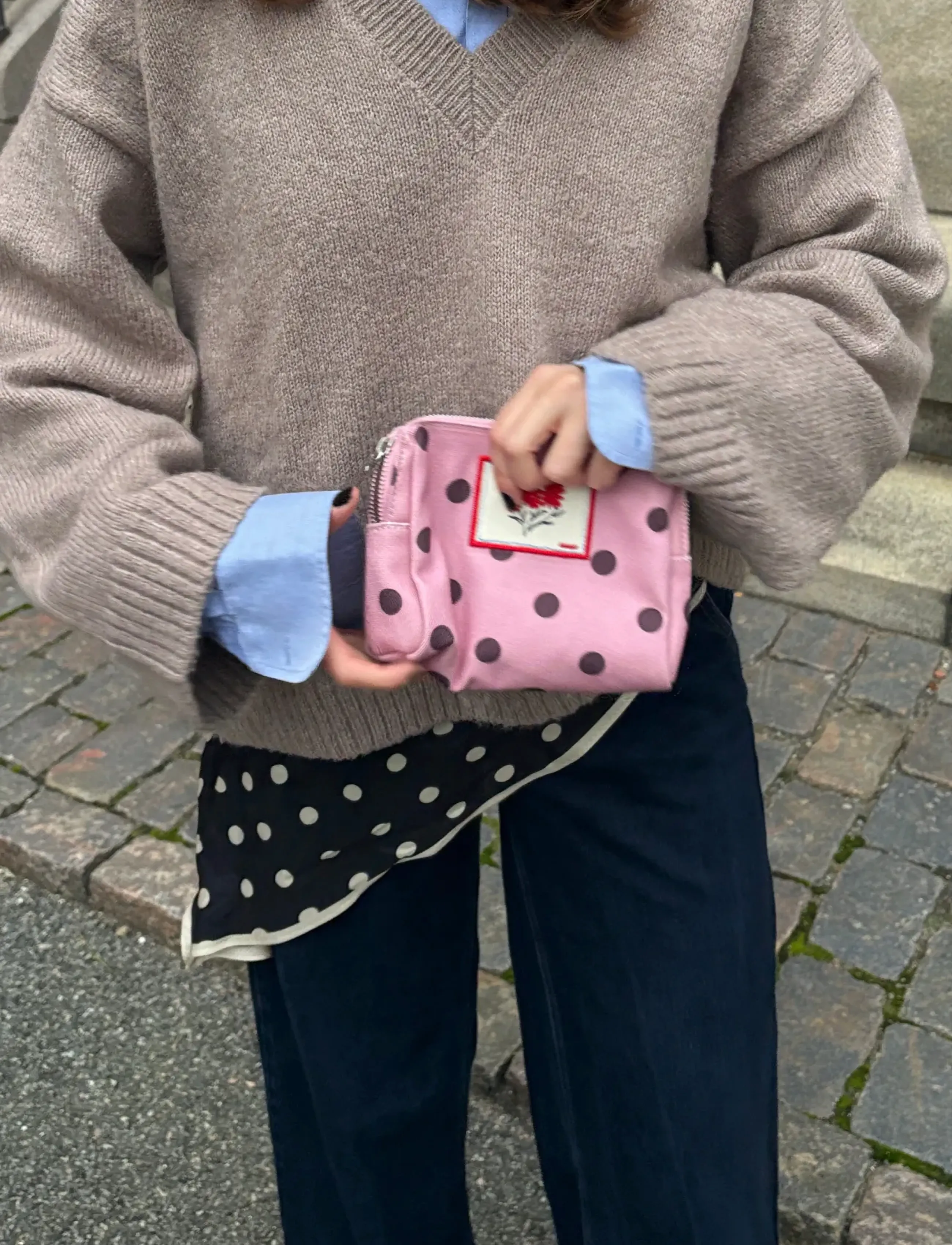 Becksöndergaard Polka Canvas Pouch Bag, One Size, Bags, Rosa - Toiletry Frauen