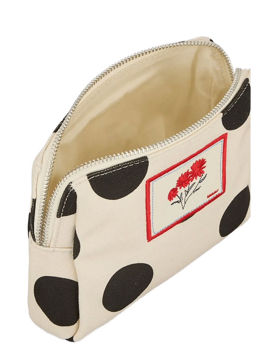 Becksöndergaard - Maxi Polka Canvas Pouch Bag - modetrends - birch white - 1