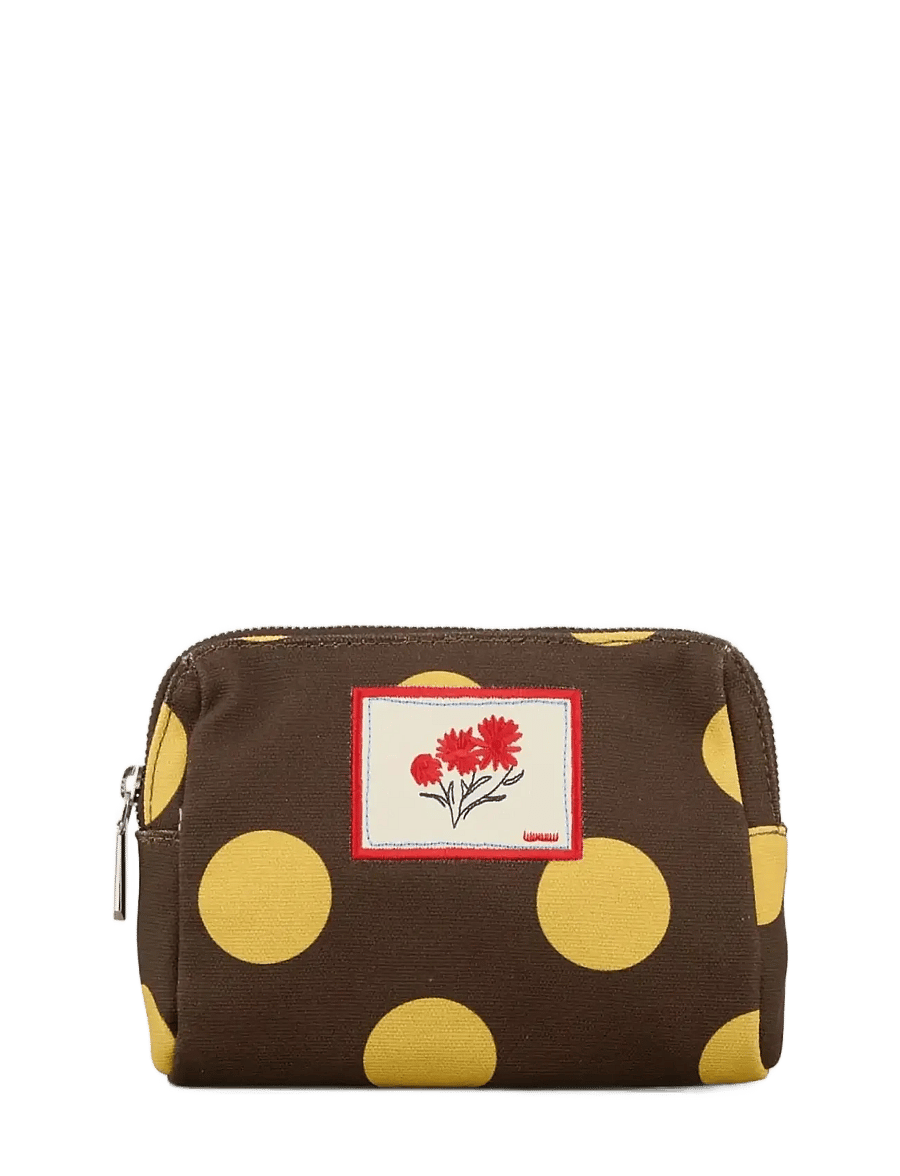 Becksöndergaard - Maxi Polka Canvas Pouch Bag - modetrends - hot fudge brown - 0