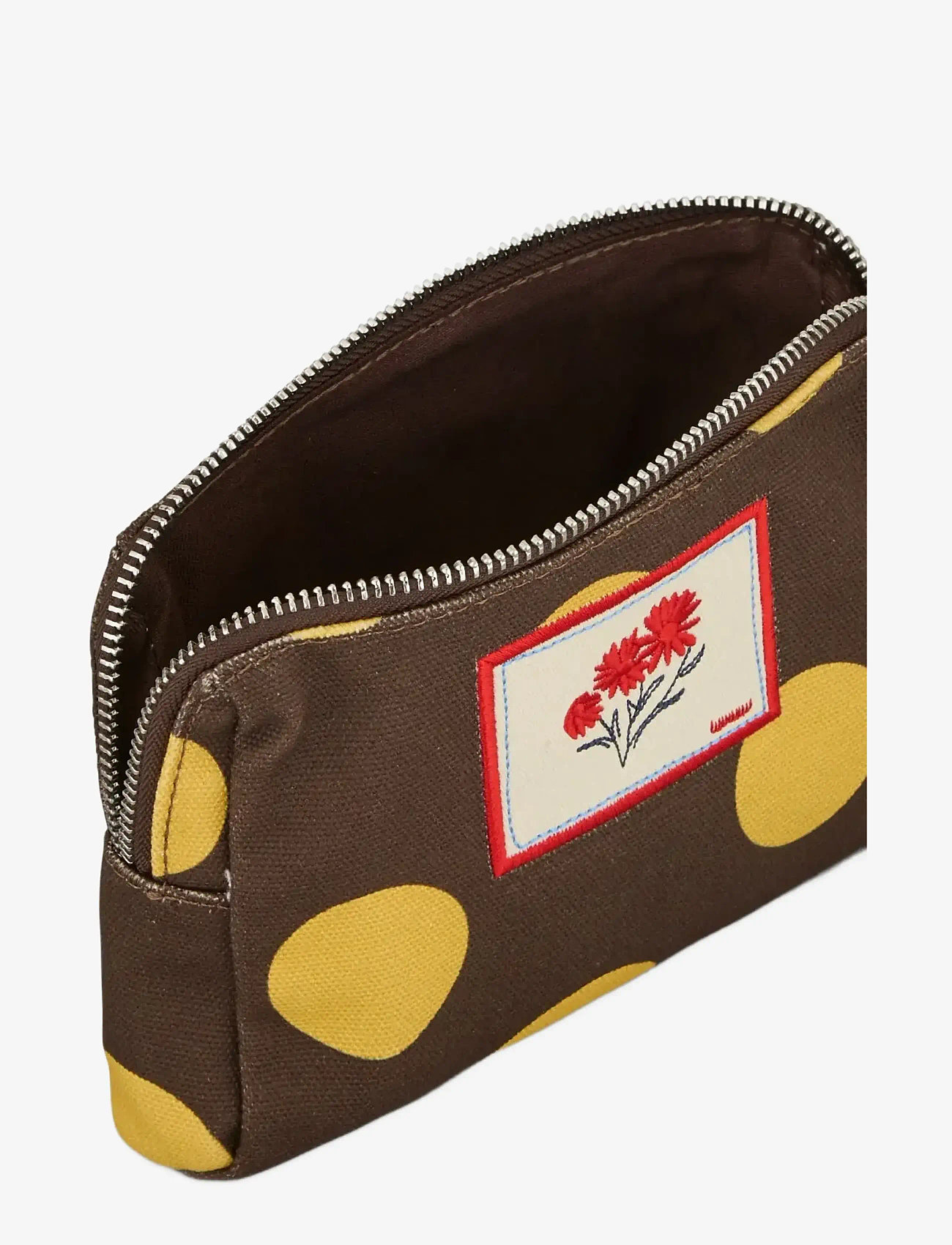 Becksöndergaard - Maxi Polka Canvas Pouch Bag - mode trends - hot fudge brown - 1