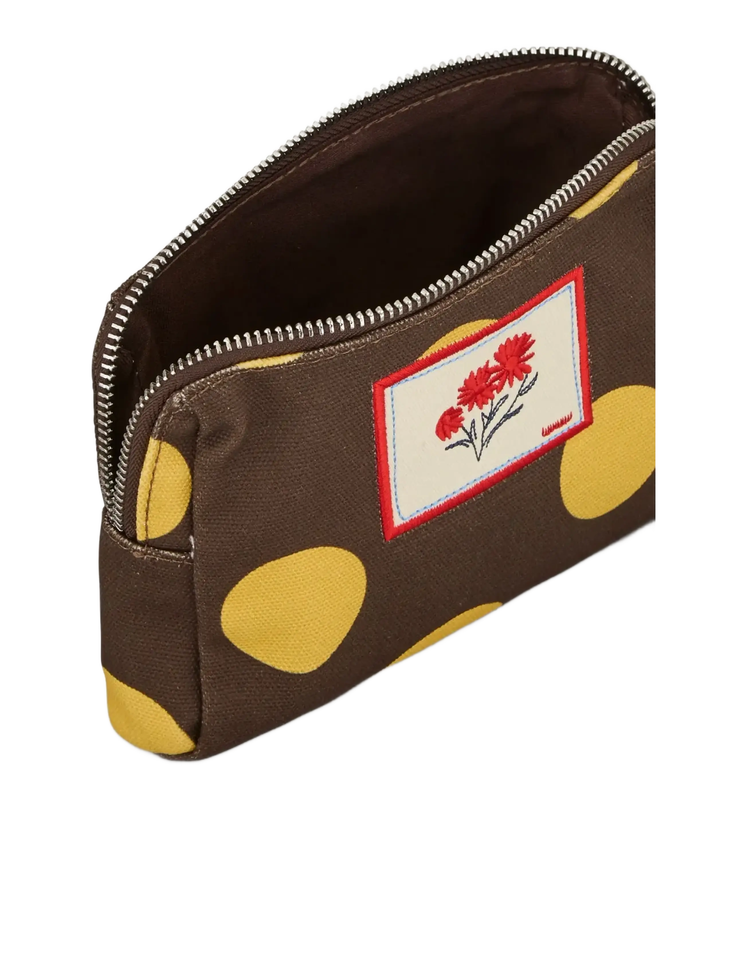 Becksöndergaard - Maxi Polka Canvas Pouch Bag - modetrends - hot fudge brown - 1