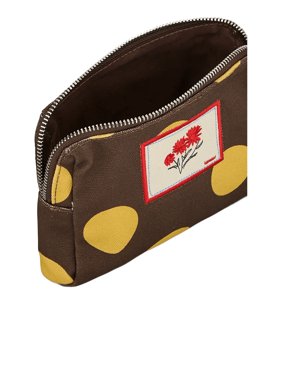 Becksöndergaard - Maxi Polka Canvas Pouch Bag - modetrends - hot fudge brown - 1
