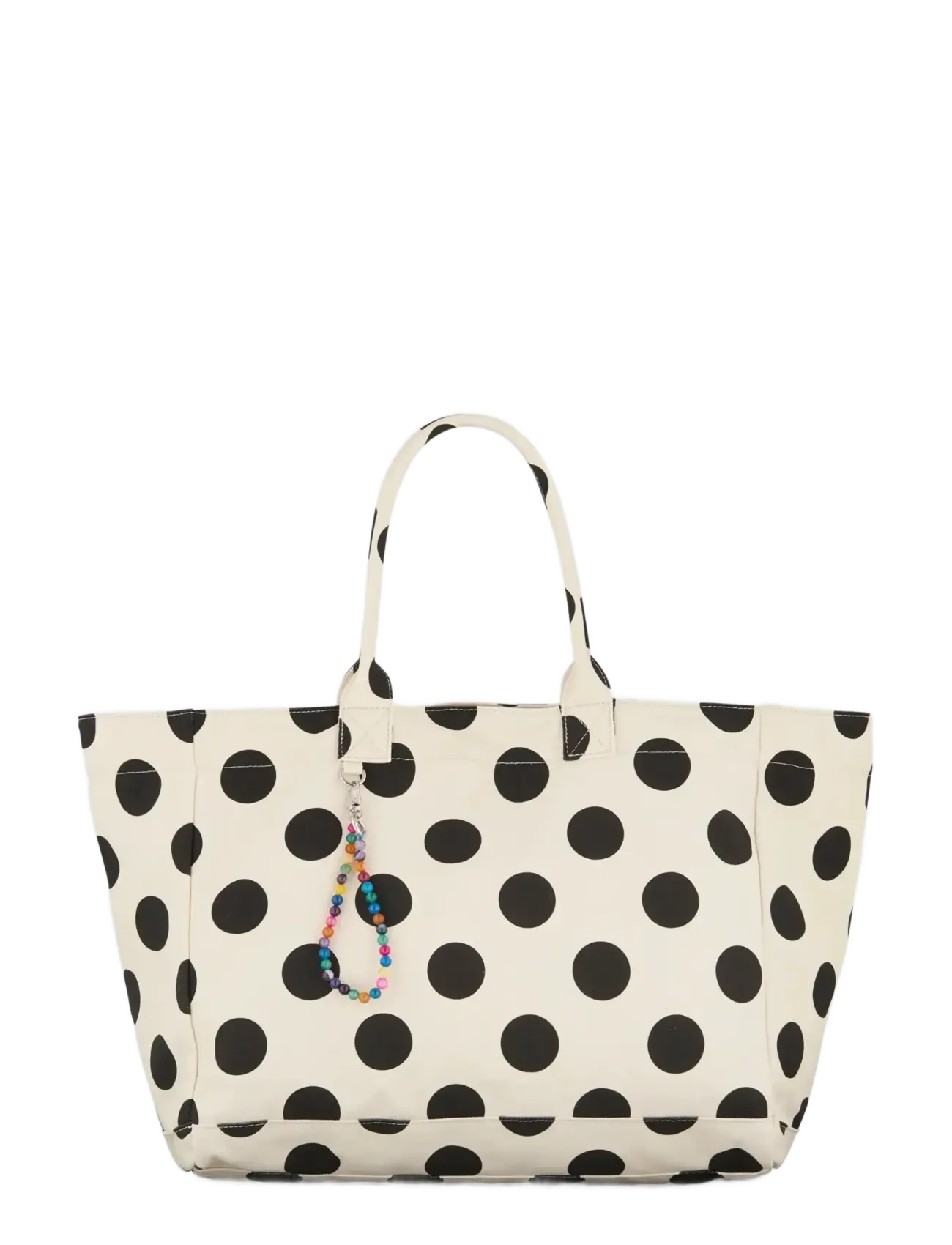 Becksöndergaard Maxi Polka Canvas Camila Bag - Totes - BIRCH WHITE / black