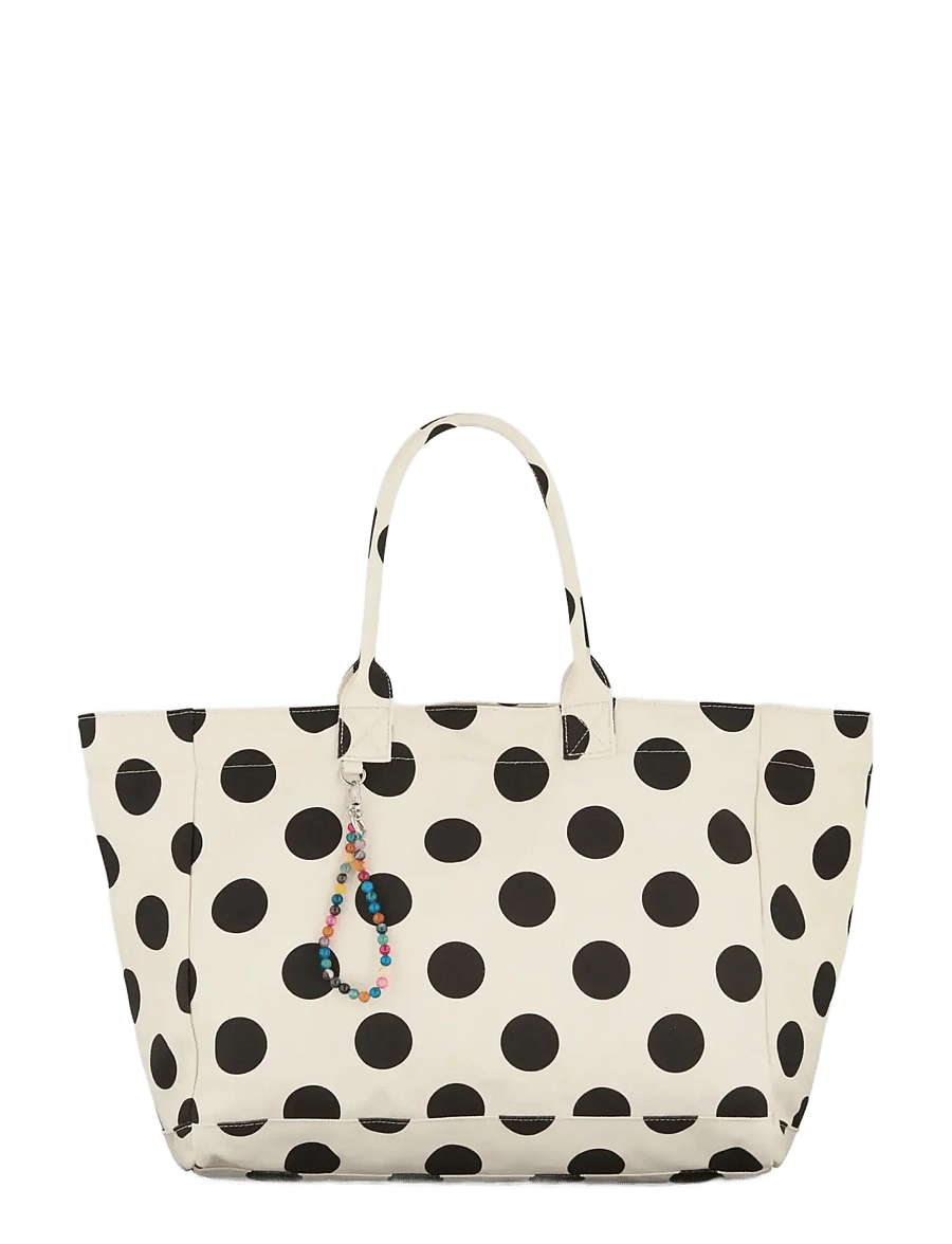 Becksöndergaard - Maxi Polka Canvas Camila Bag - tote bags - birch white - 0