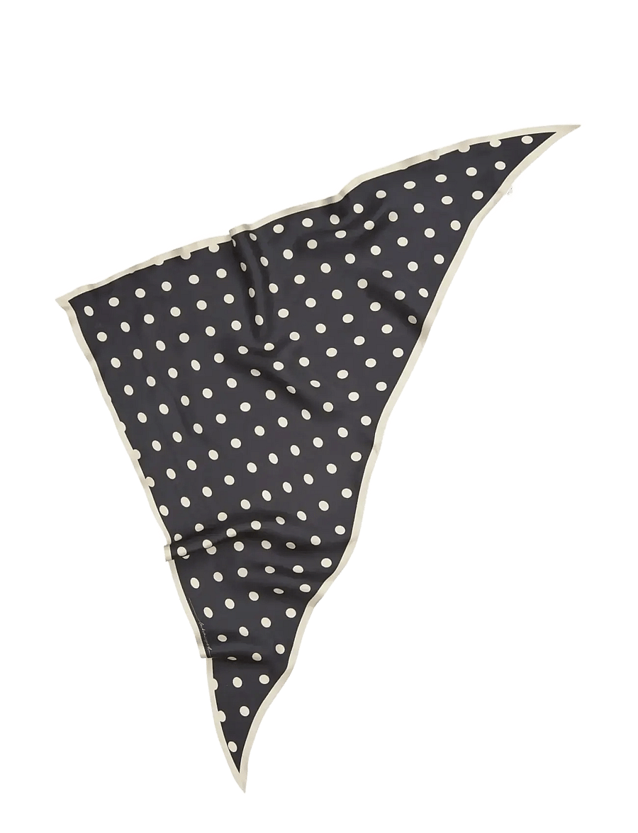 Becksöndergaard - Polka Triangle Sia Scarf - lightweight scarves - black - 1