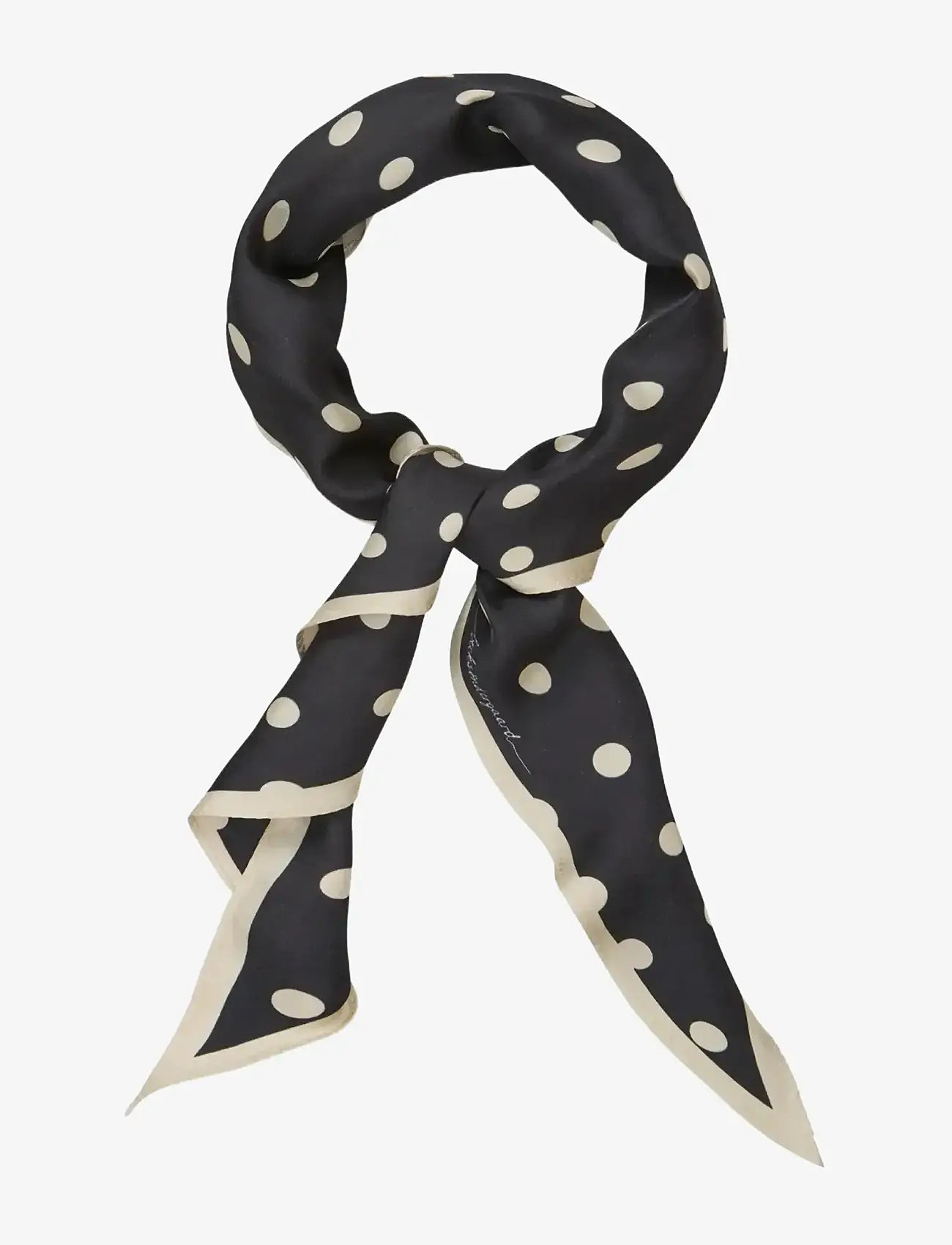 Becksöndergaard - Polka Triangle Sia Scarf - tynde tørklæder - black - 2