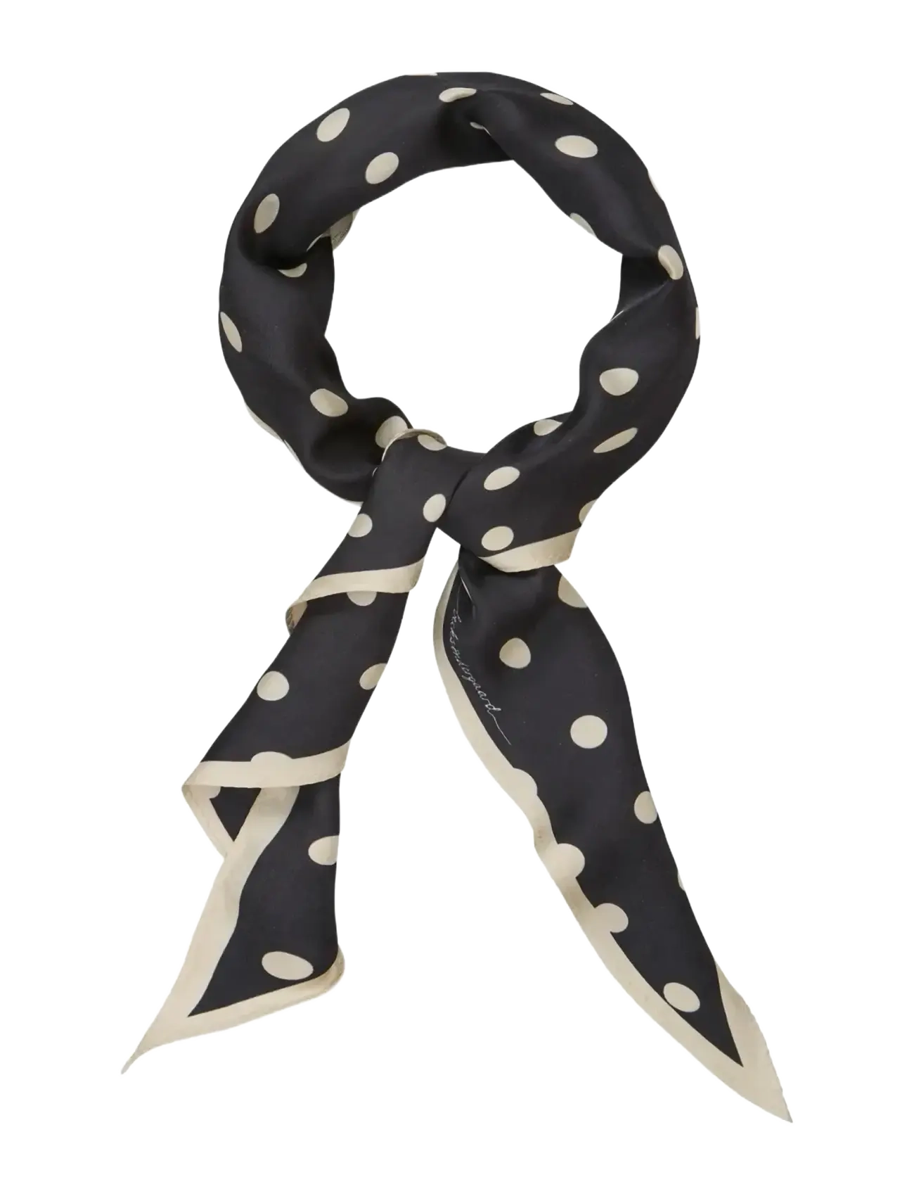Becksöndergaard - Polka Triangle Sia Scarf - sjalar - black - 2